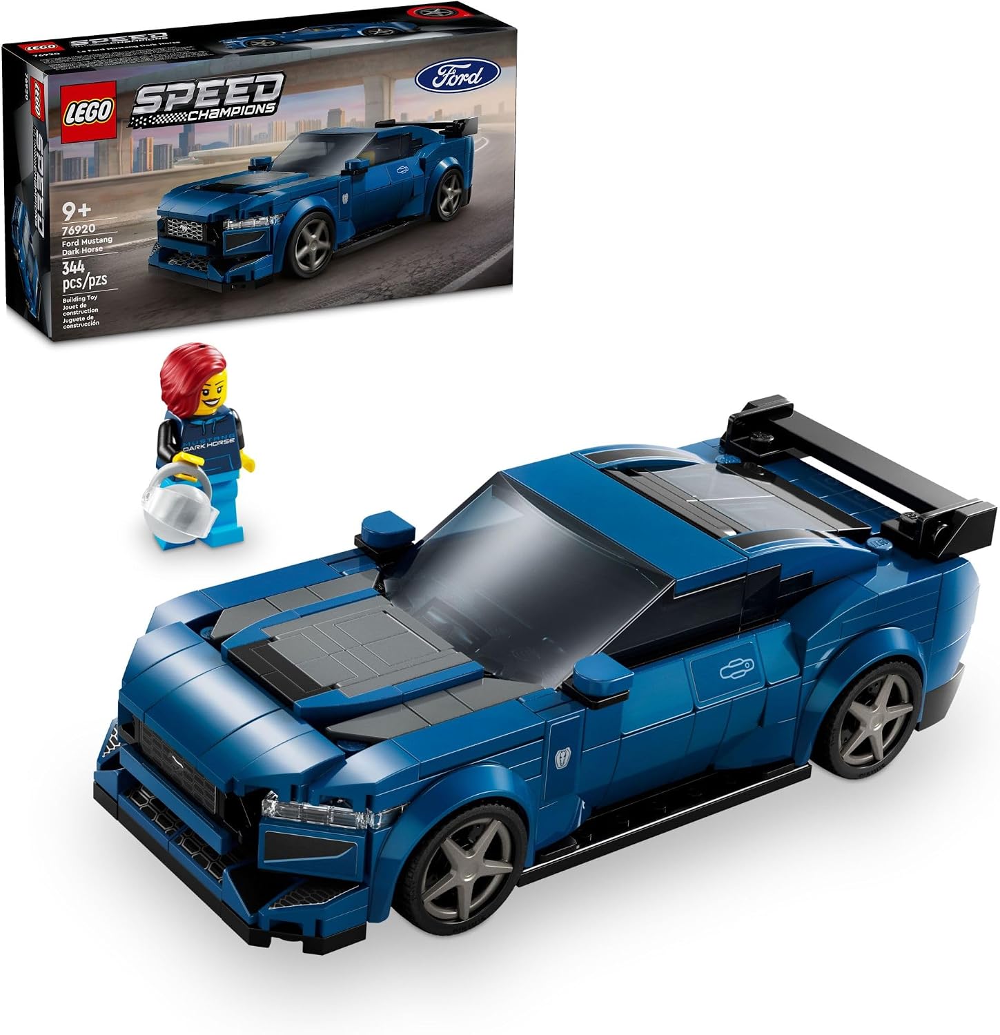 LEGO Speed Champions Ford Mustang Dark Horse Sports Car Toy, Buildable Ford Mustang Toy for Kids, Blue Toy Car Model Set, Gift Idea for Boys and Girls Aged 9 Years Old and Up, 76920 LEGO Speed Champions Ford Mustang Dark Horse Sports Car Toy, Buildable Ford Mustang Toy for Kids, Blue Toy Car Model Set, Gift Idea for Boys and Girls Aged 9 Years Old and Up, 76920