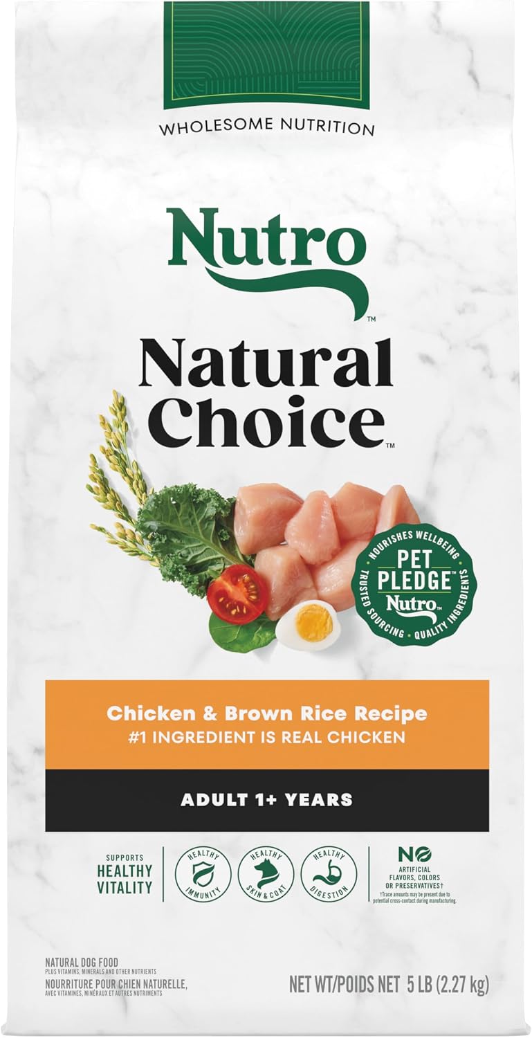 Nutro Natural Choice Adult Dry Dog Food, Chicken and Brown Rice Recipe, 5 lbs. Nutro Natural Choice Adult Dry Dog Food, Chicken and Brown Rice Recipe, 5 lbs.