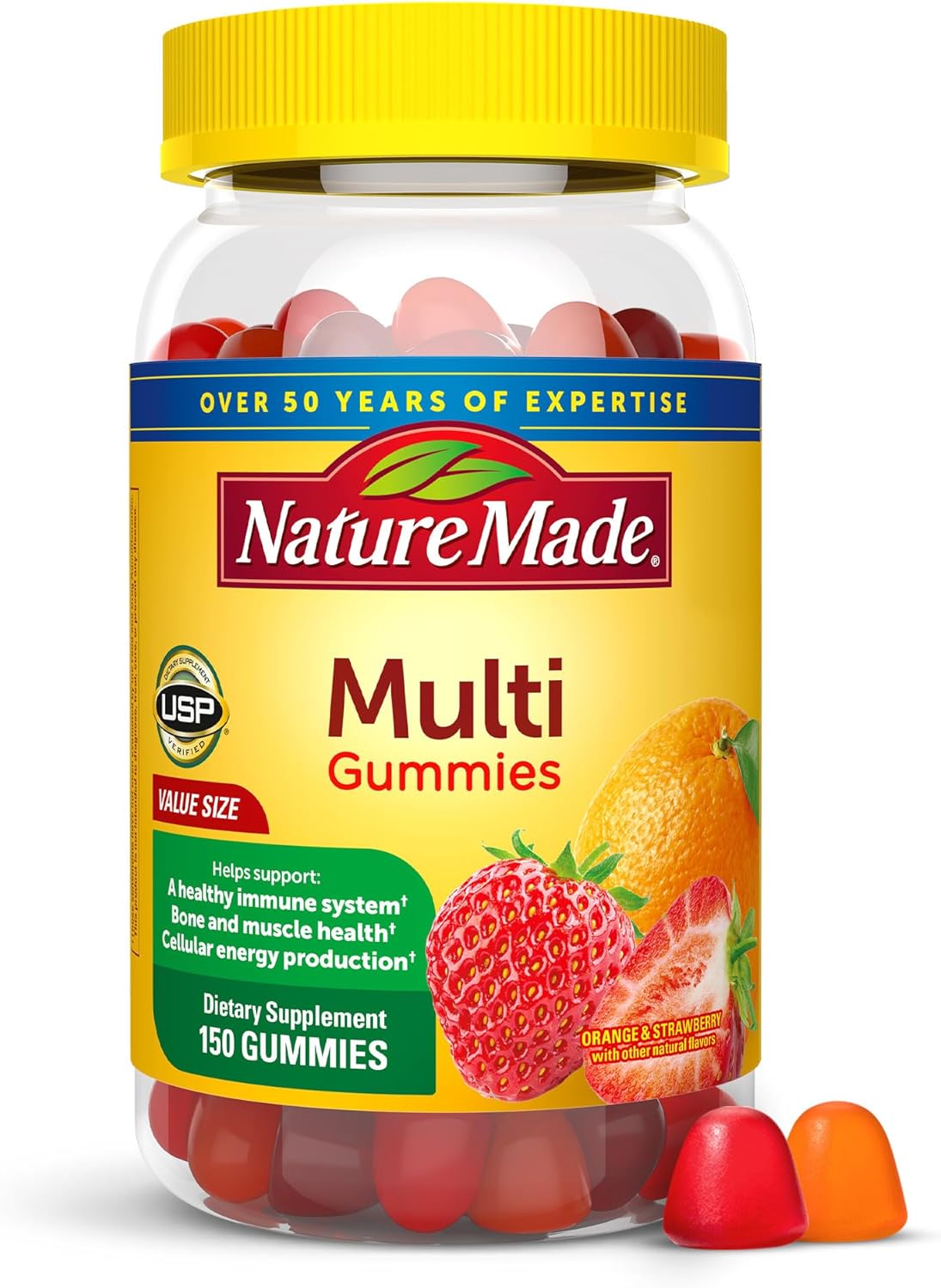 Nature Made Multivitamin Gummies, Dietary Supplement for Daily Nutritional Support, 150 Gummy Vitamins and Minerals, 75 Day Supply Nature Made Multivitamin Gummies, Dietary Supplement for Daily Nutritional Support, 150 Gummy Vitamins and Minerals, 75 Day Supply