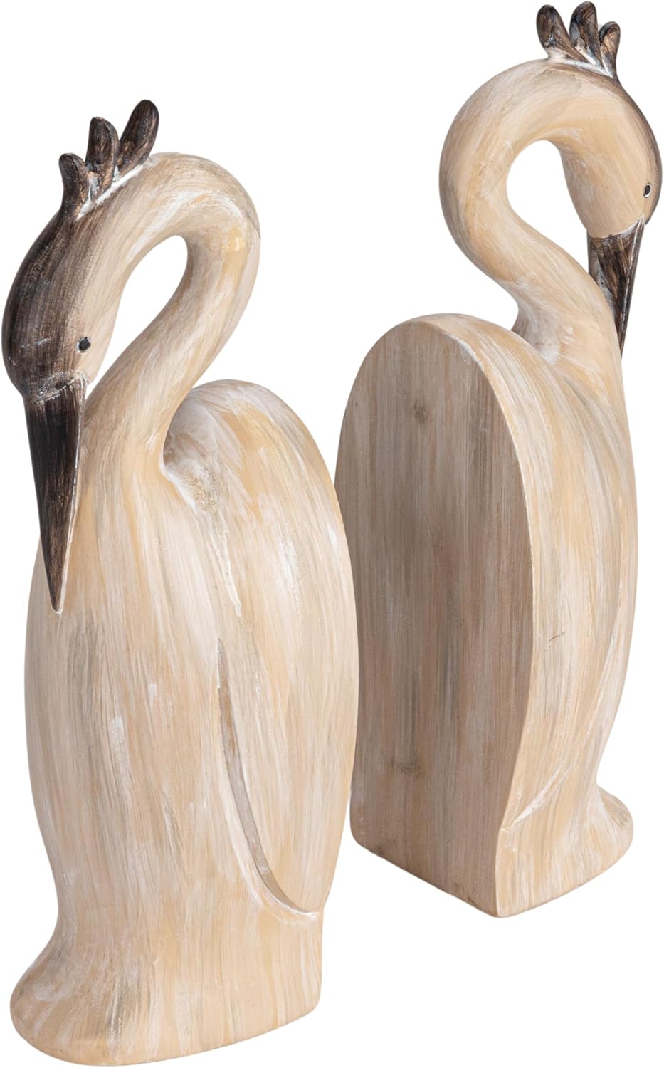 Creative Co-Op Resin Heron Bookends, Cream, Set of 2 Creative Co-Op Resin Heron Bookends, Cream, Set of 2