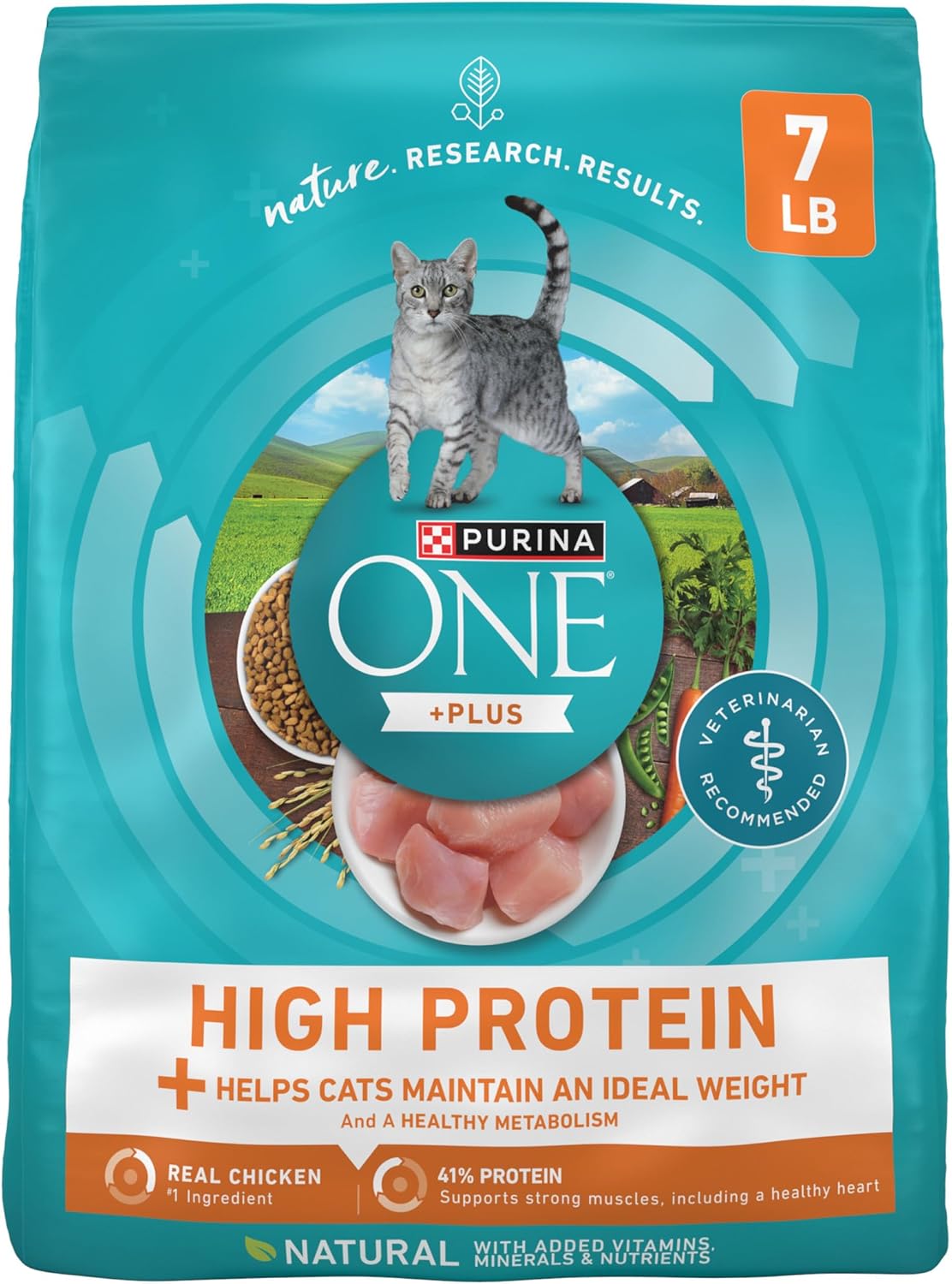 Purina ONE High Protein, Healthy Plus Ideal With Chicken Dry Cat Food Control Formula – 7 lb. Bag Purina ONE High Protein, Healthy Plus Ideal With Chicken Dry Cat Food Control Formula – 7 lb. Bag