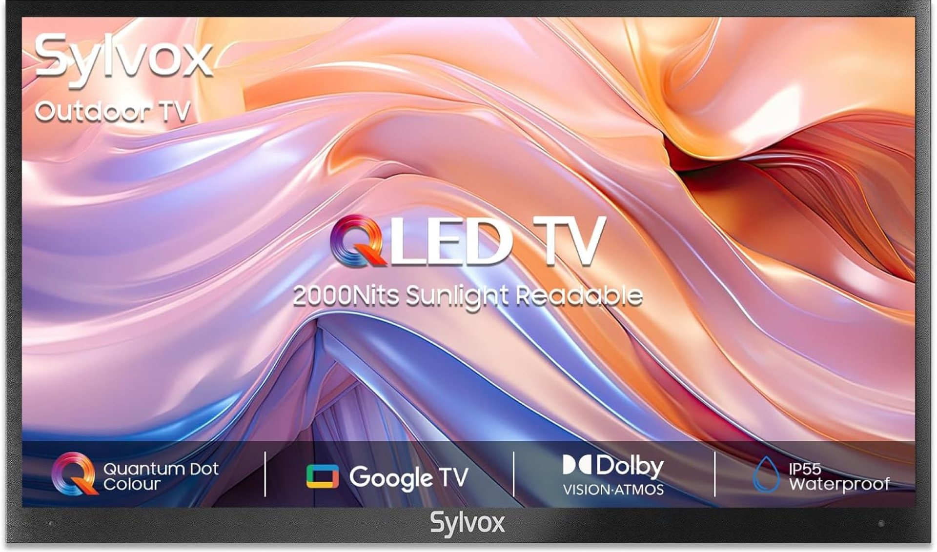 SYLVOX Outdoor TV, 43 inch Smart QLED TV, Full Sun 2000 Nit Sunlight Readable Display, Weatherproof, 4K UHD, IP55 Waterproof, Built-in Speakers, Commercial Grade Smart TVs(2024 Model) SYLVOX Outdoor TV, 43 inch Smart QLED TV, Full Sun 2000 Nit Sunlight Readable Display, Weatherproof, 4K UHD, IP55 Waterproof, Built-in Speakers, Commercial Grade Smart TVs(2024 Model)