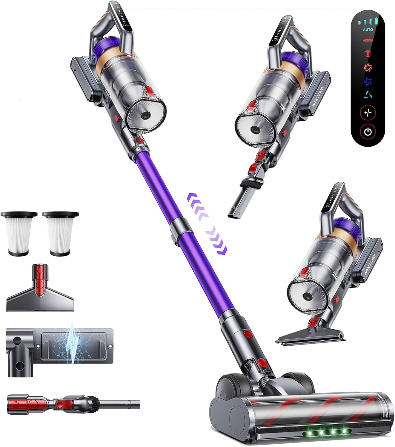 Cordless Vacuum Cleaner, 550W 45KPA 60 Mins Vacuum Cleaners for Home, Cordless Stick Vacuum with Powerful Suction, Wall Mount Charging Dock, Rechargeable Vacuum for Pet Hair/Carpet/Hardwood Floors Cordless Vacuum Cleaner, 550W 45KPA 60 Mins Vacuum Cleaners for Home, Cordless Stick Vacuum with Powerful Suction, Wall Mount Charging Dock, Rechargeable Vacuum for Pet Hair/Carpet/Hardwood Floors