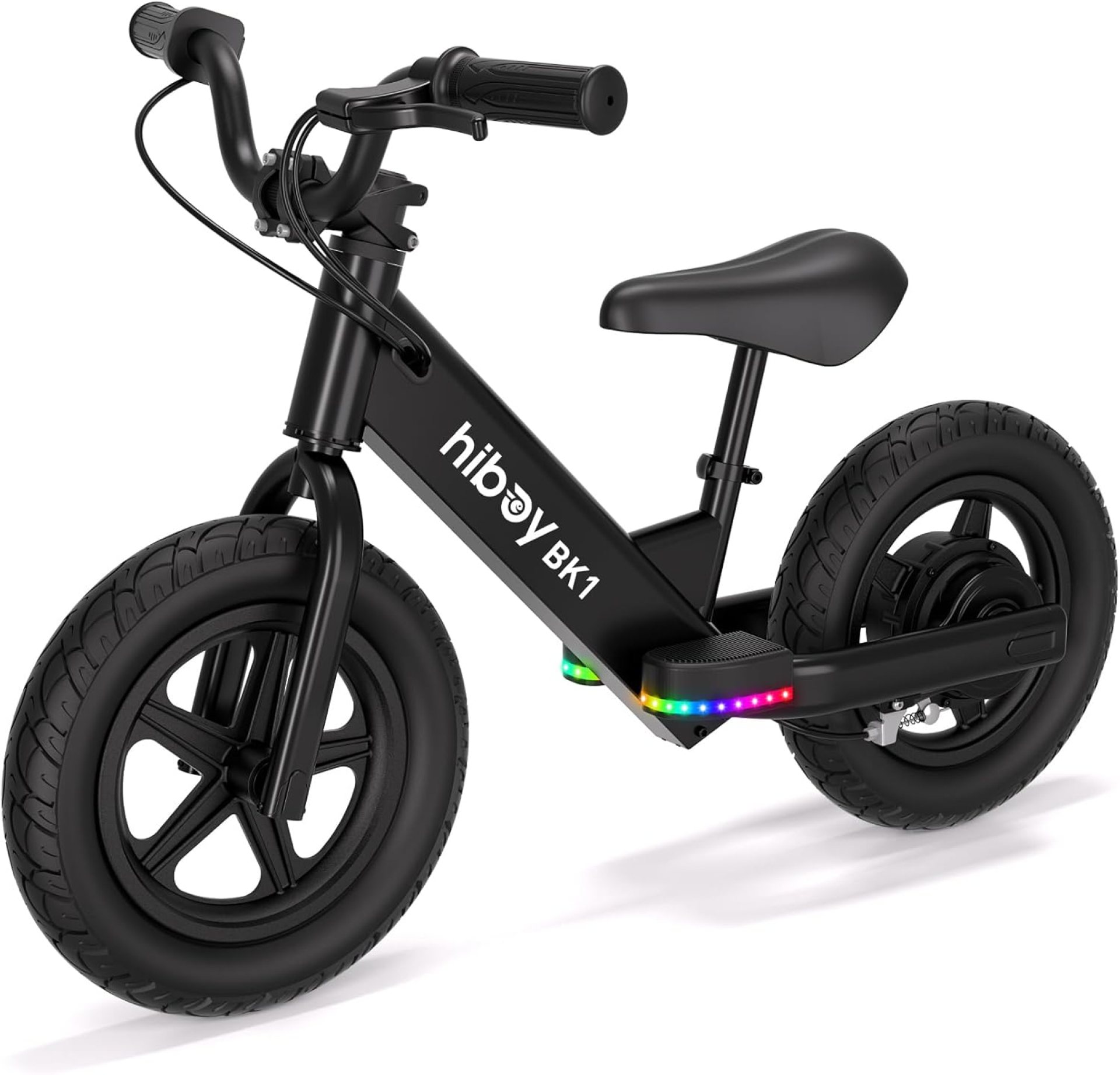 Hiboy Electric Balance Bike for Kids, 12-Inch Tires, 5.6/9 mph, Adjustable Seat, Up to 4.9 Miles, Electric Bike for Kids Ages 3–5 Hiboy Electric Balance Bike for Kids, 12-Inch Tires, 5.6/9 mph, Adjustable Seat, Up to 4.9 Miles, Electric Bike for Kids Ages 3–5
