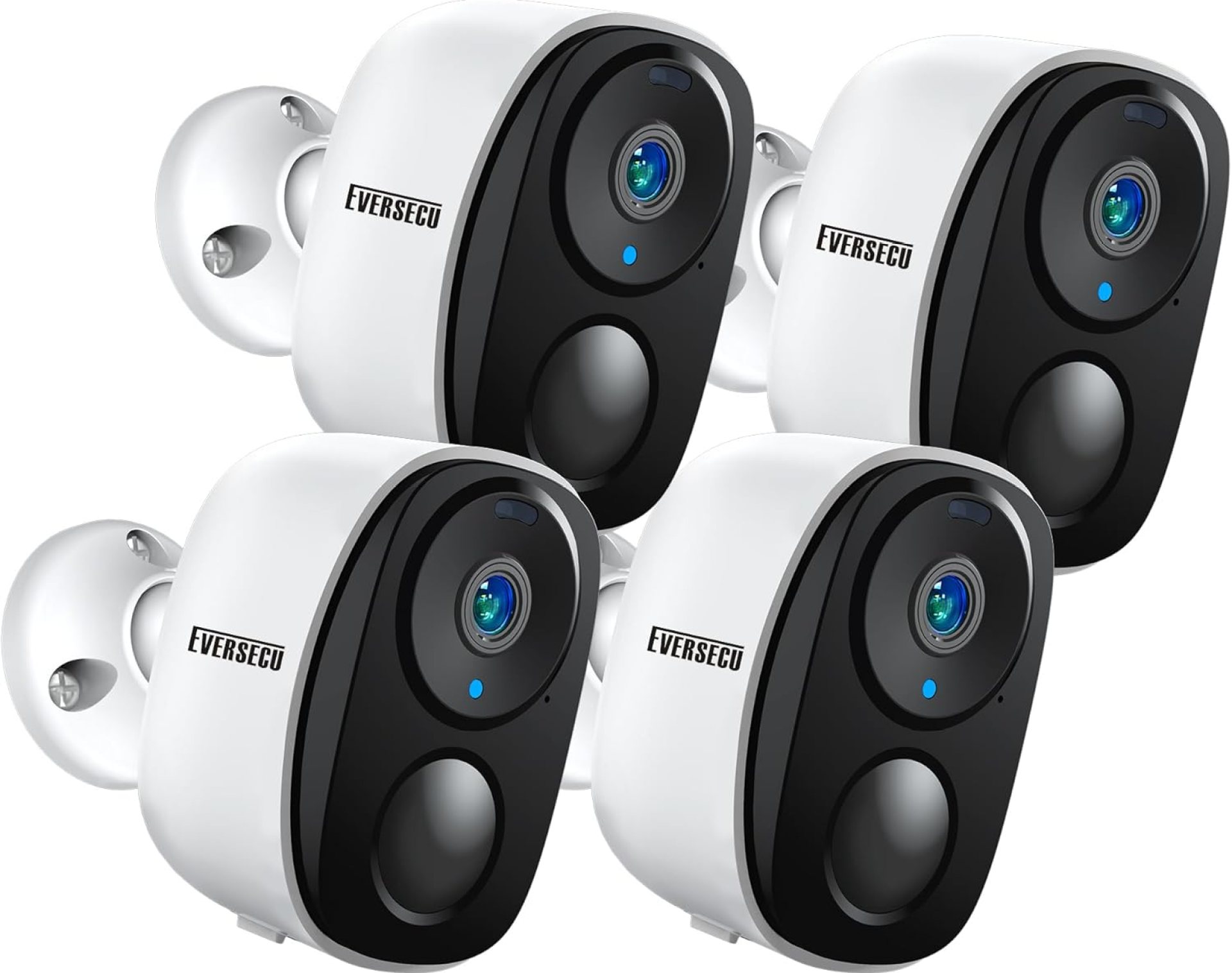 EVERSECU 2K 3MP Outdoor Wireless Security Camera Support Pairing Via Bluetooth, Rechargeable Battery-Powered WiFi Home CCTV Bullet Camera, Spotlight, PIR Motion Detection, 2-Way Audio (4pack) EVERSECU 2K 3MP Outdoor Wireless Security Camera Support Pairing Via Bluetooth, Rechargeable Battery-Powered WiFi Home CCTV Bullet Camera, Spotlight, PIR Motion Detection, 2-Way Audio (4pack)