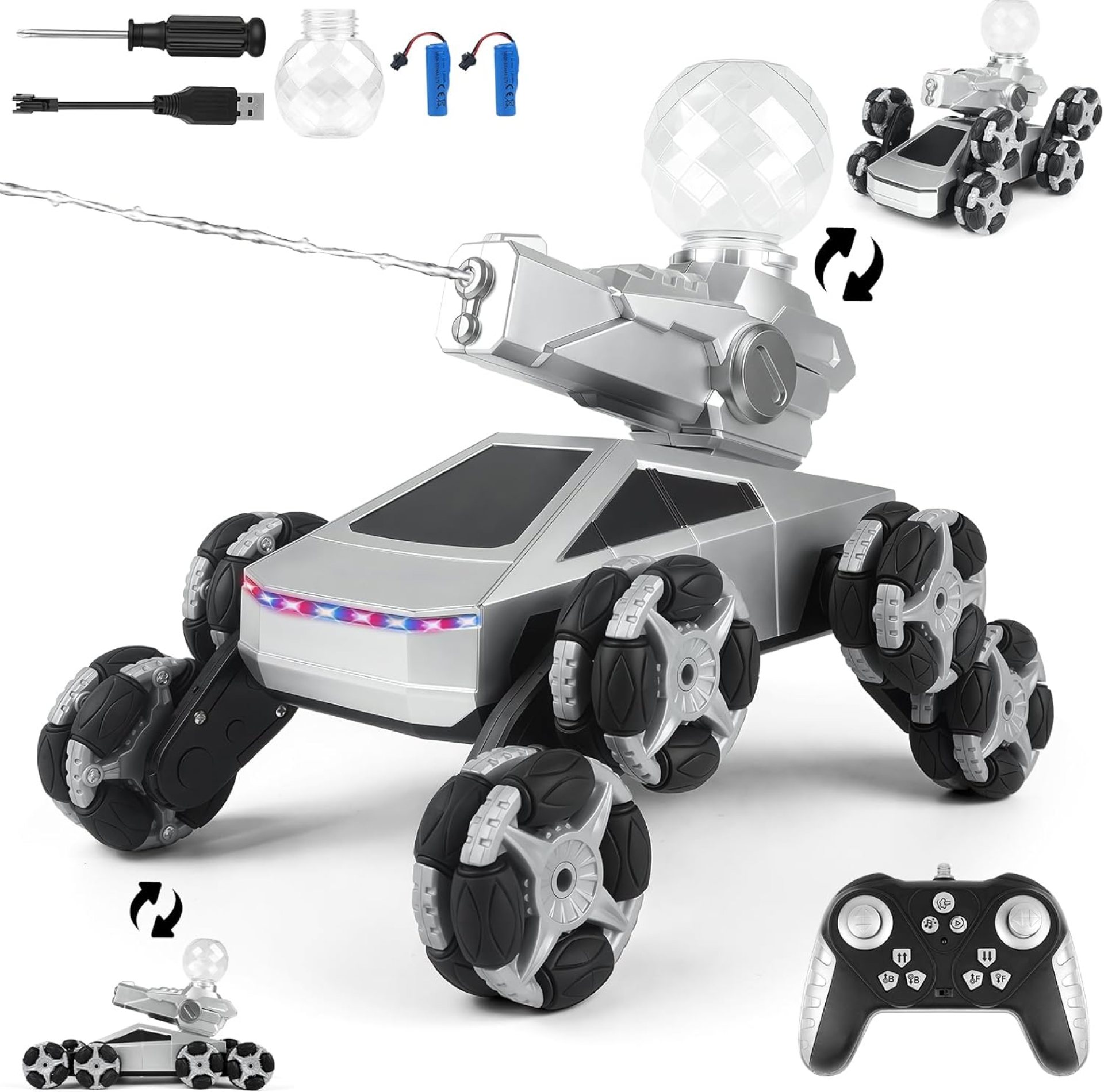 1/16 Remote Control Car,RC Cars for Boys Age 8-12,Waterproof Monster Truck Toys, 8WD All Terrain Off-Road RC Truck with Water Gun, Kids Gifts Toys for Boys/Girls Age 4-7 8-12+,Birthday 1/16 Remote Control Car,RC Cars for Boys Age 8-12,Waterproof Monster Truck Toys, 8WD All Terrain Off-Road RC Truck with Water Gun, Kids Gifts Toys for Boys/Girls Age 4-7 8-12+,Birthday