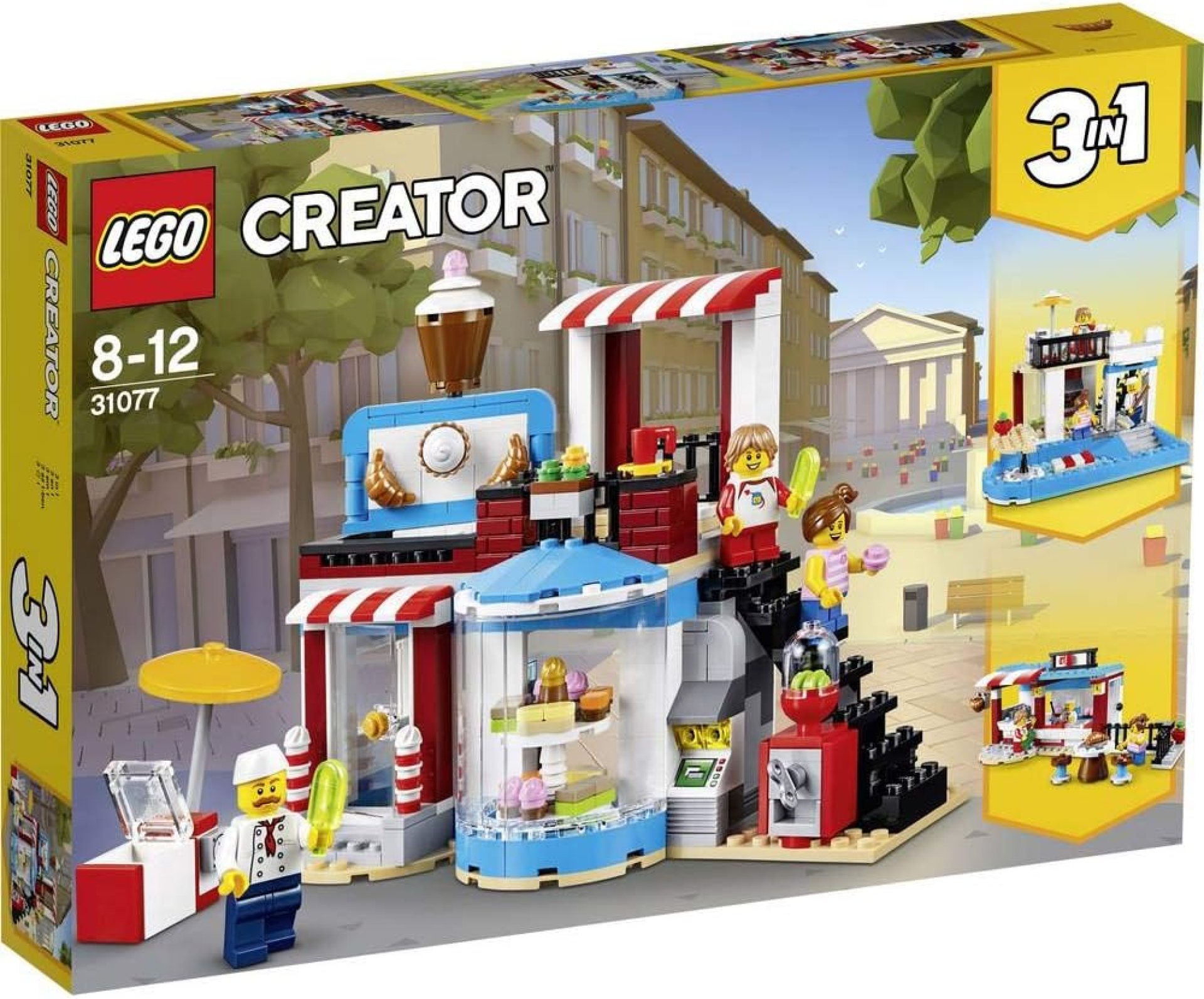 LEGO 31077 Creator 3in1 Modular Sweet Surprises Pool House and Food Corner Cafe Model Building Set, Toys for Kids 8-12 Years Old LEGO 31077 Creator 3in1 Modular Sweet Surprises Pool House and Food Corner Cafe Model Building Set, Toys for Kids 8-12 Years Old