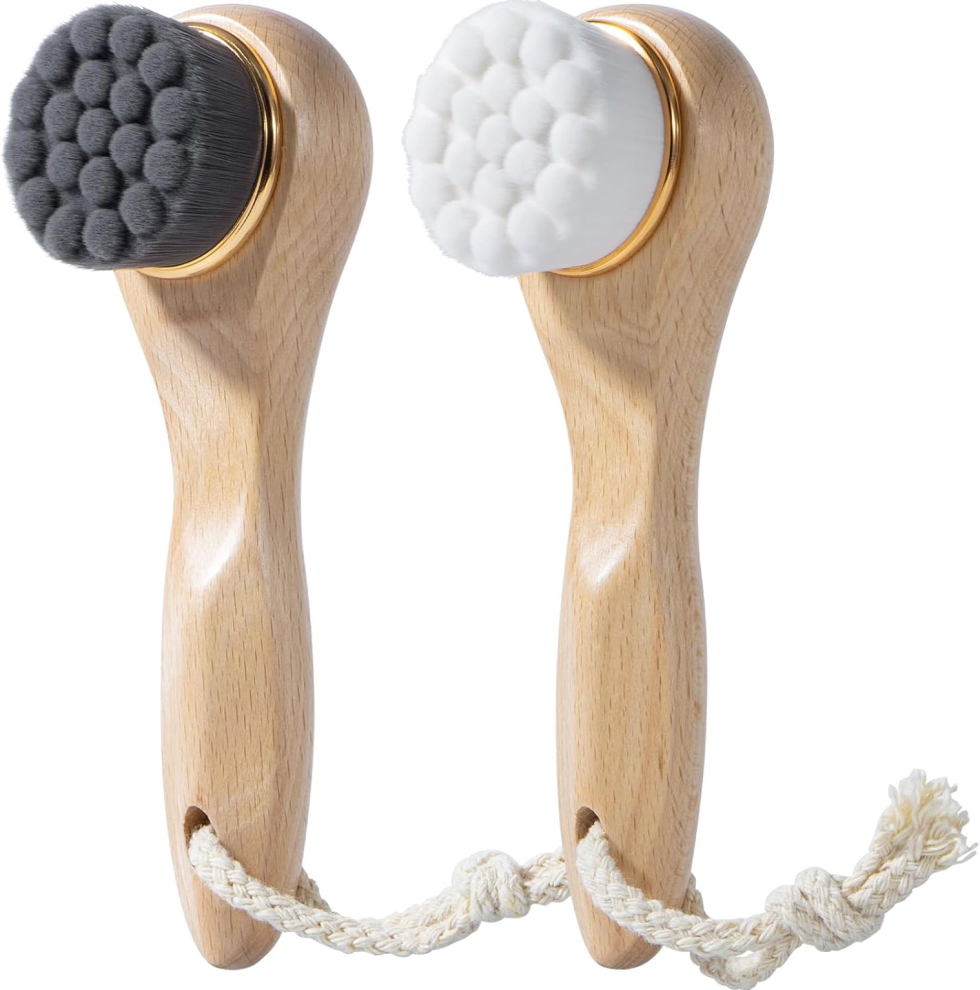 2 Pcs Face Scrubber with Wooden Handle, Facial Cleansing Brushes Face Wash Brush for Deep Pore Cleansing and Exfoliating, Ultra Soft Bristles Manual Dry Brush for Face Care 2 Pcs Face Scrubber with Wooden Handle, Facial Cleansing Brushes Face Wash Brush for Deep Pore Cleansing and Exfoliating, Ultra Soft Bristles Manual Dry Brush for Face Care