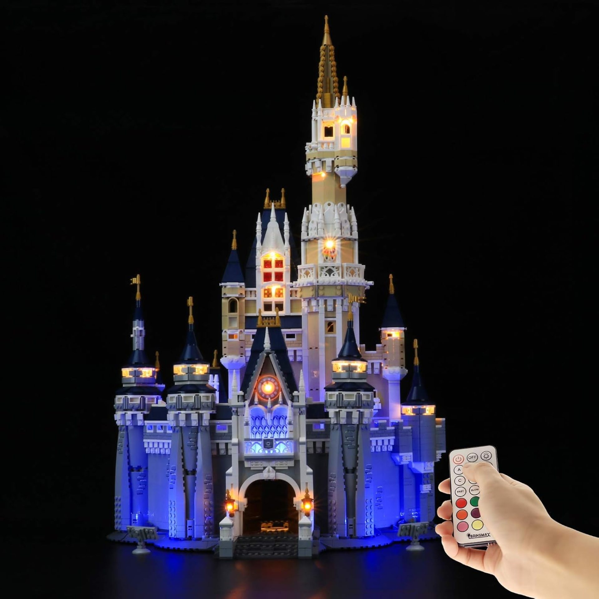 BRIKSMAX Led Lighting Kit for The Disney Castle – Compatible with Lego 71040 Building Blocks Model- Upgraded Version with Remote Control – Not Include The Lego Set BRIKSMAX Led Lighting Kit for The Disney Castle – Compatible with Lego 71040 Building Blocks Model- Upgraded Version with Remote Control – Not Include The Lego Set