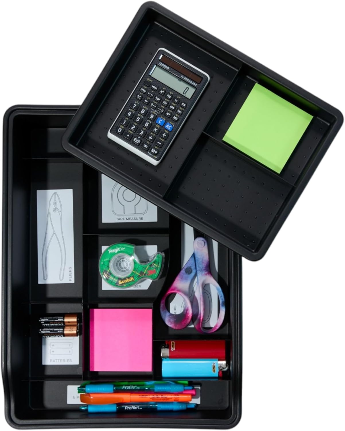 Madesmart 23-Compartment Original Junk Drawer Organizer Tray, Plastic Multipurpose Storage Bin for Drawers, Granite Madesmart 23-Compartment Original Junk Drawer Organizer Tray, Plastic Multipurpose Storage Bin for Drawers, Granite