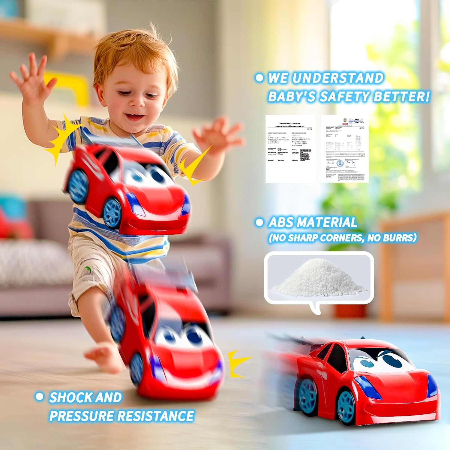 Remote Control Car, RC Car Toy with Lights and Sounds for Boys, Girls and Toddlers Ages 1-3 2-4 4-7 & 3 Years Old Remote Control Car, RC Car Toy with Lights and Sounds for Boys, Girls and Toddlers Ages 1-3 2-4 4-7 & 3 Years Old