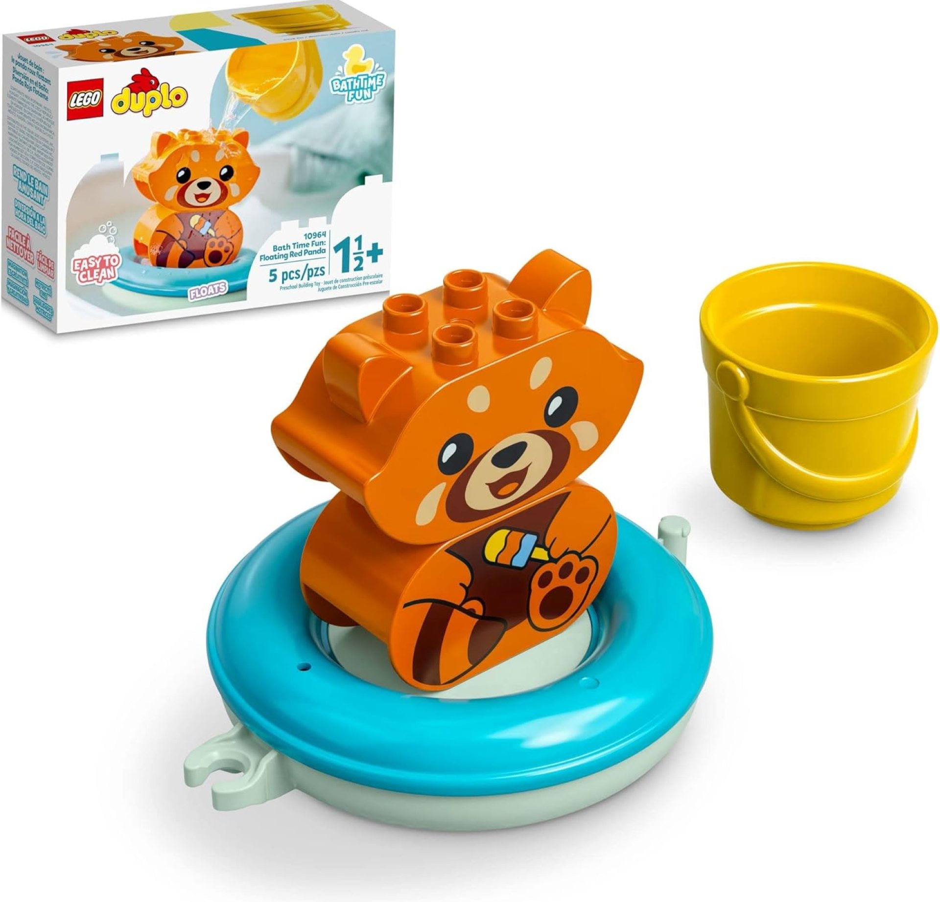 LEGO DUPLO Bath Time Fun: Floating Red Panda 10964 Bath Toy for Babies and Toddlers Ages 1.5 Plus Years Old, Baby Bathtub Water Toys, Easy to Clean LEGO DUPLO Bath Time Fun: Floating Red Panda 10964 Bath Toy for Babies and Toddlers Ages 1.5 Plus Years Old, Baby Bathtub Water Toys, Easy to Clean
