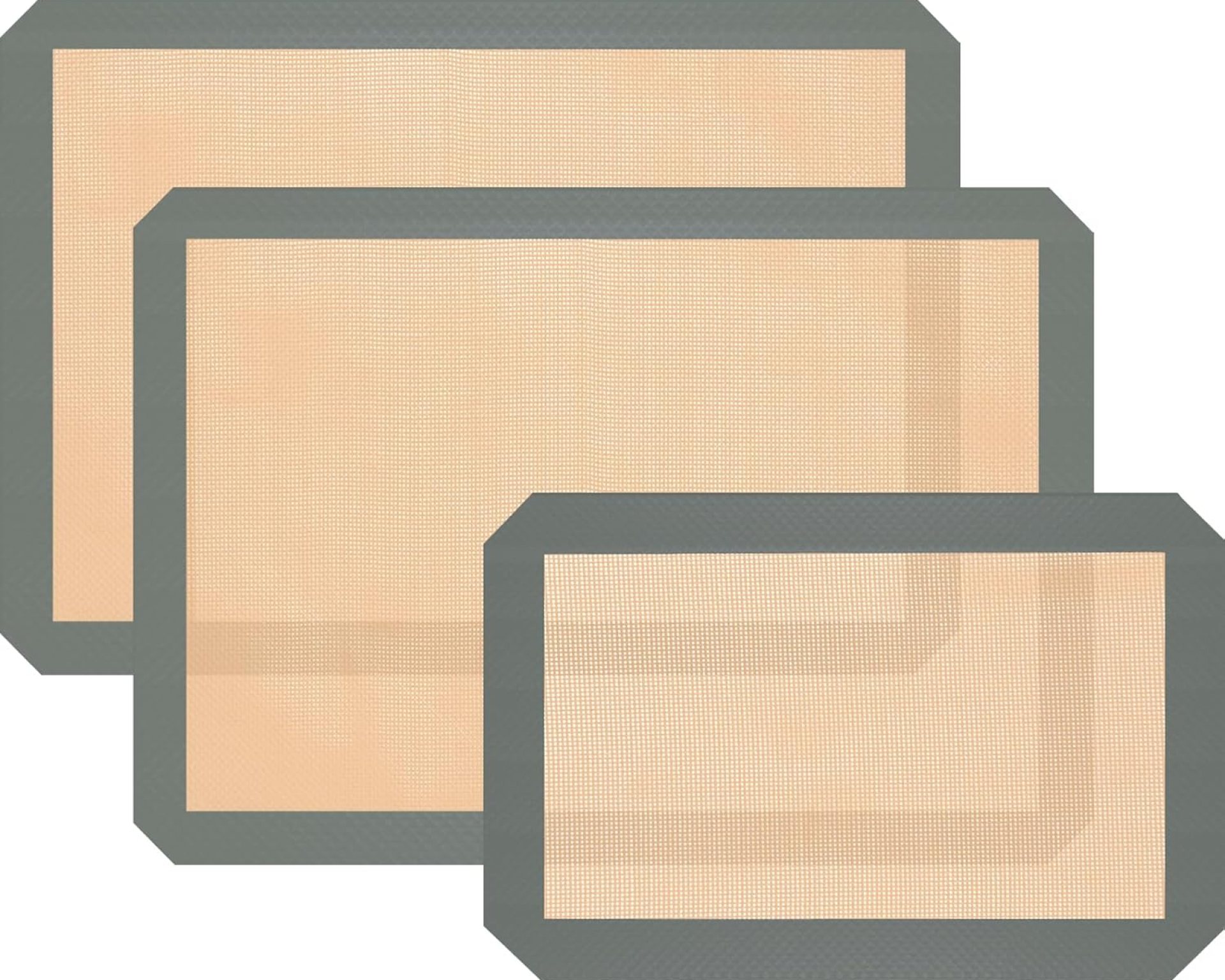 Silicone Baking Mat, 3 Pack Reusable Baking Mat, Non-Stick, Food Safe Silicone Mats for Baking, Oven Baking Sheet for Making Cookies, Macaroons, Bread Silicone Baking Mat, 3 Pack Reusable Baking Mat, Non-Stick, Food Safe Silicone Mats for Baking, Oven Baking Sheet for Making Cookies, Macaroons, Bread