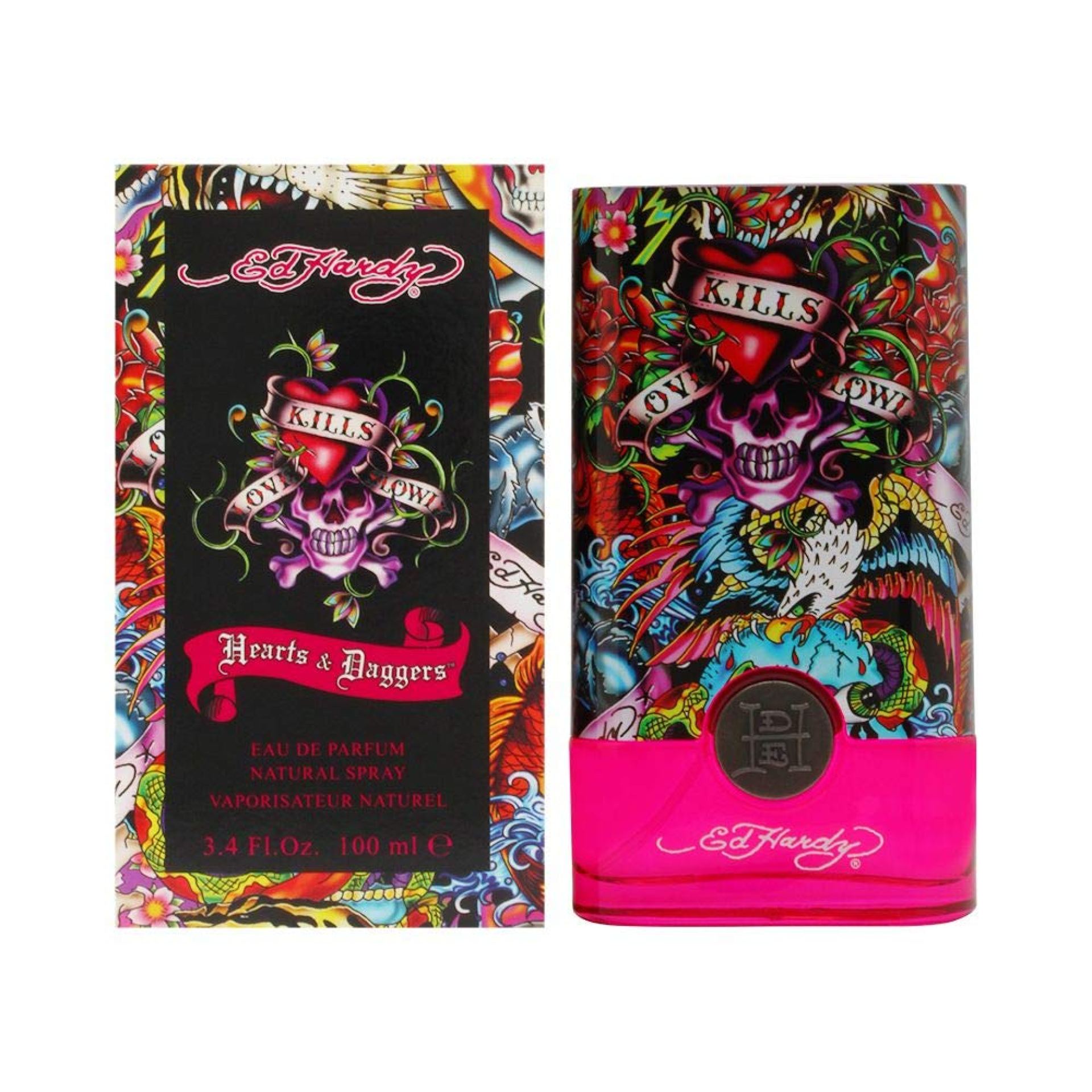 Ed Hardy Women’s Perfume Fragrance by Christian Audigier, Eau De Parfum, Hearts & Daggers, 3.4 Fl Oz Ed Hardy Women’s Perfume Fragrance by Christian Audigier, Eau De Parfum, Hearts & Daggers, 3.4 Fl Oz