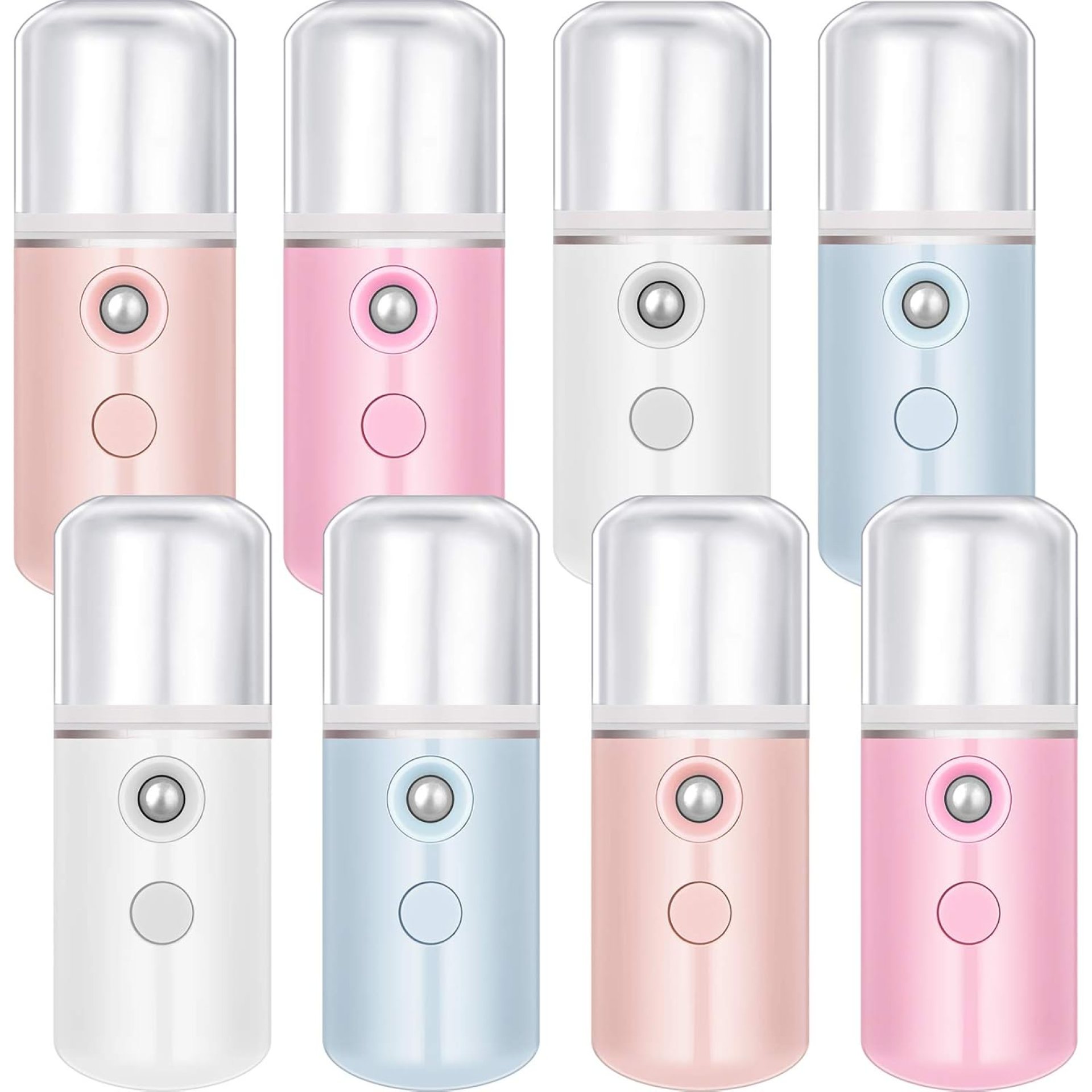 Mudder 8 Pieces Nano Sprayer Facial Mister Portable Mini Face Mist Atomization USB Rechargeable 30ml Face Steamer for Skin Care Eyelash Extensions Daily Makeup Mudder 8 Pieces Nano Sprayer Facial Mister Portable Mini Face Mist Atomization USB Rechargeable 30ml Face Steamer for Skin Care Eyelash Extensions Daily Makeup