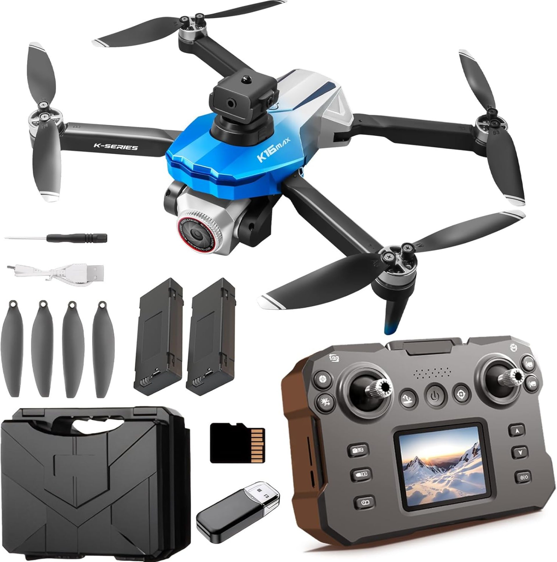 Drone With Camera For Adults 1080P, Brushless Drones With Screen On Controller, Under 249g, Beginner Drone With Intelligent Obstacle Avoidance, Altitude Hold, headless mode, One Key Take Off/Land, 360 Flips,Trajectory Flight, 2 Batteries Drone With Camera For Adults 1080P, Brushless Drones With Screen On Controller, Under 249g, Beginner Drone With Intelligent Obstacle Avoidance, Altitude Hold, headless mode, One Key Take Off/Land, 360 Flips,Trajectory Flight, 2 Batteries