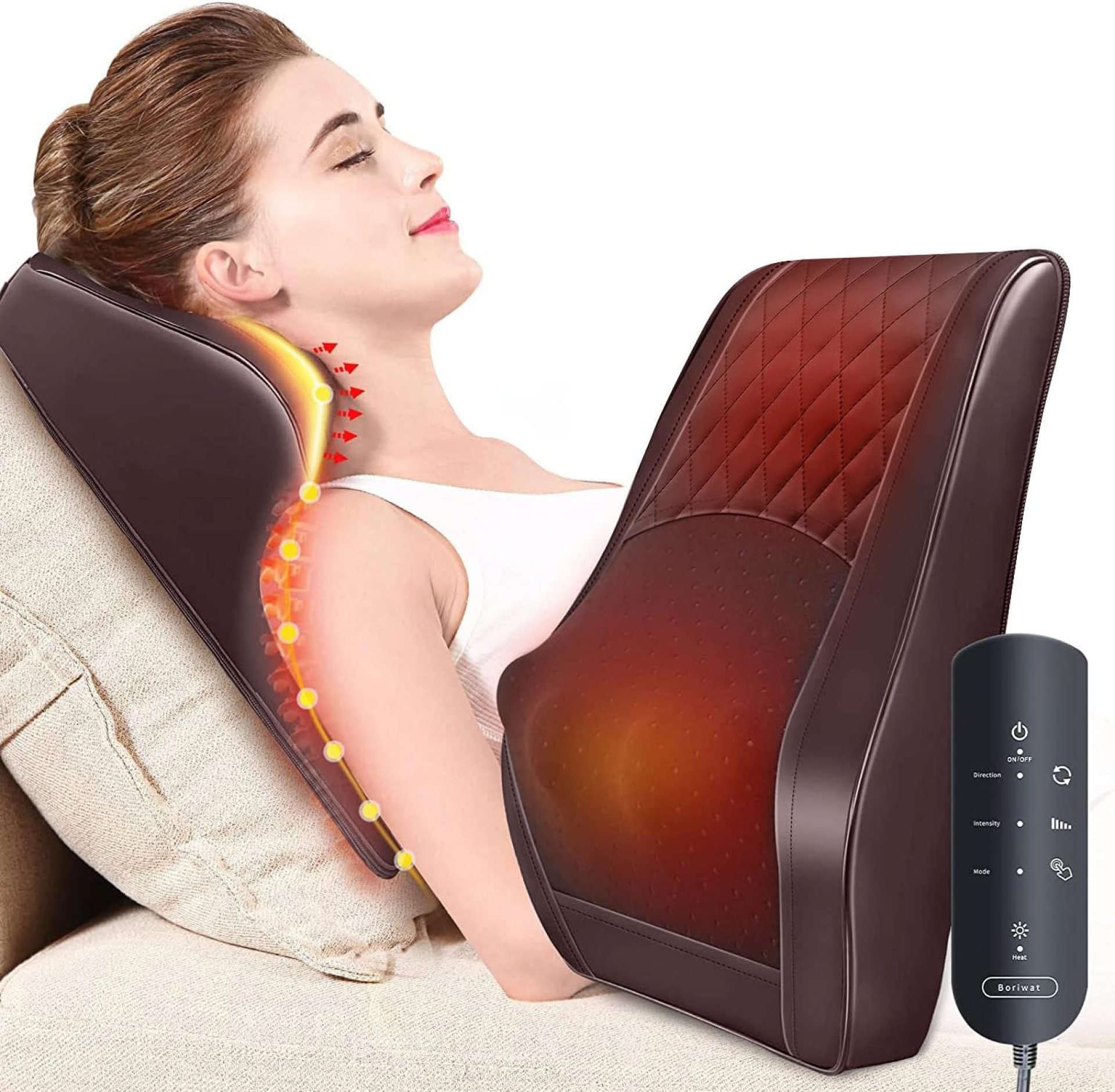 Back Massager Neck Massager with Heat, Shiatsu Massage Pillow for Pain Relief, Massagers for Neck and Back, Shoulder, Leg, Christmas Gifts for Men Women Mom Dad, Stress Relax at Home Office and Car Back Massager Neck Massager with Heat, Shiatsu Massage Pillow for Pain Relief, Massagers for Neck and Back, Shoulder, Leg, Christmas Gifts for Men Women Mom Dad, Stress Relax at Home Office and Car
