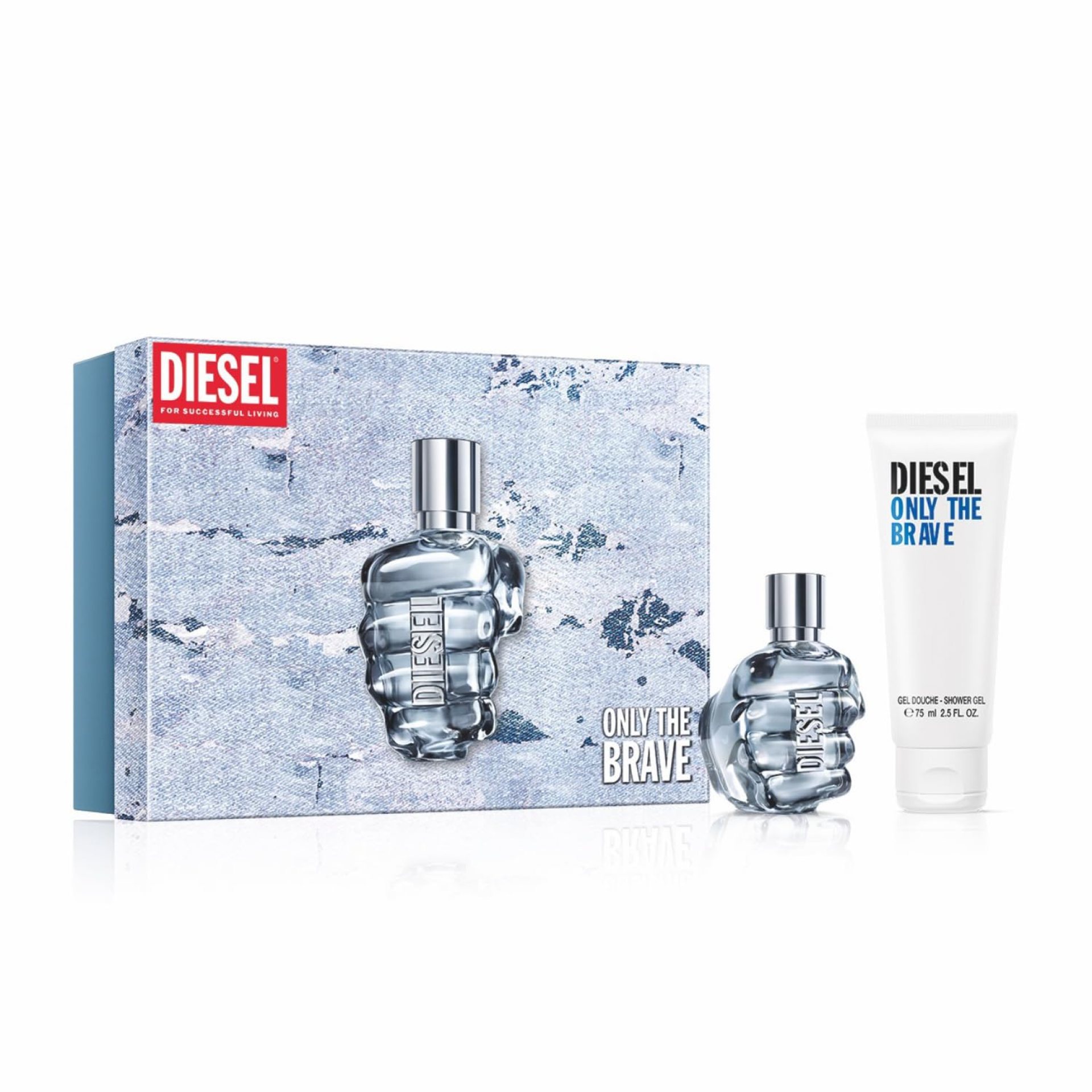 DIESEL Only The Brave, Eau de Toilette & Fragrance Gift Set for Men, Fougere Scent With Notes of Lemon, Rosemary & Ambery Wood DIESEL Only The Brave, Eau de Toilette & Fragrance Gift Set for Men, Fougere Scent With Notes of Lemon, Rosemary & Ambery Wood