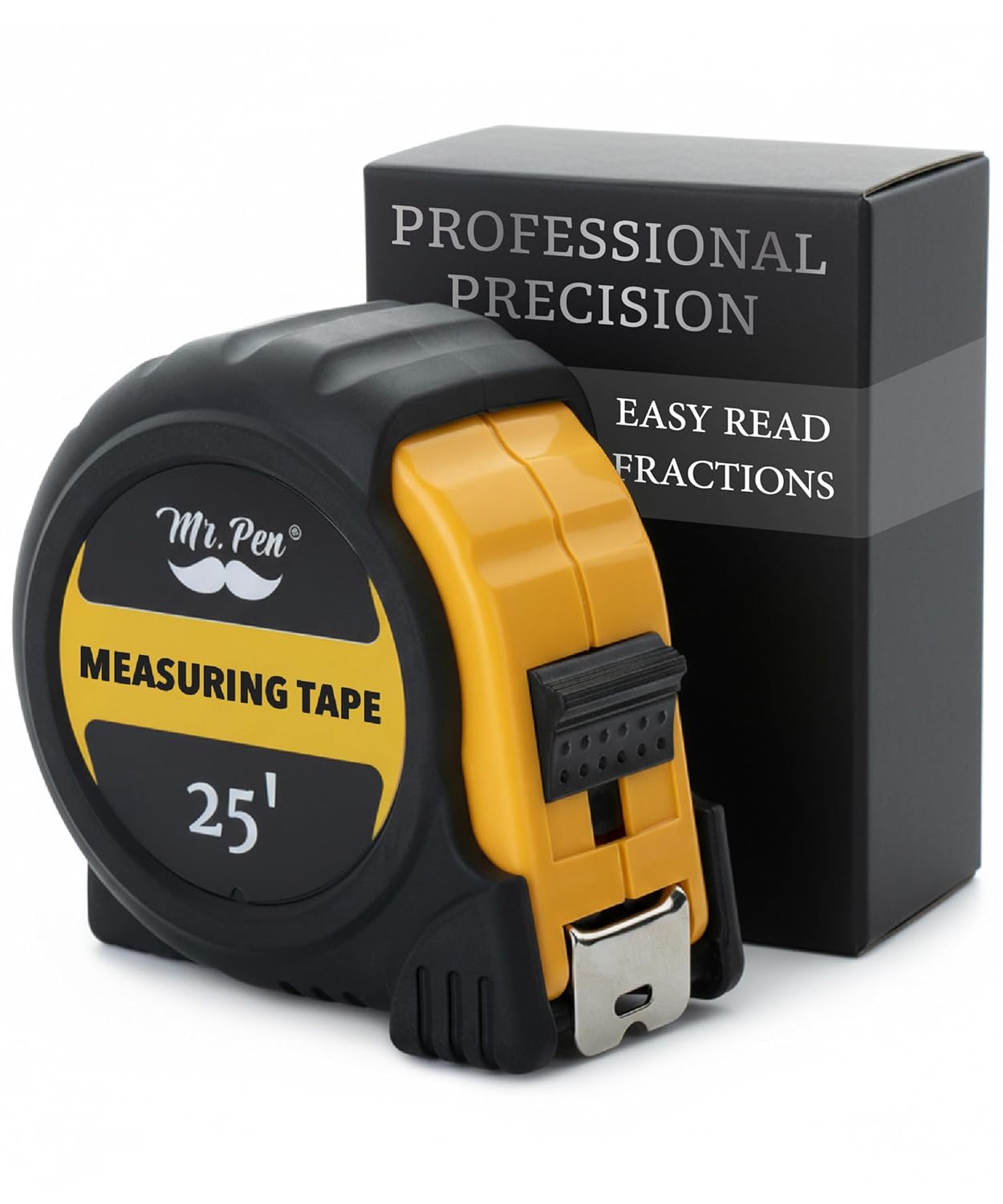 Mr. Pen- Steel Retractable Tape Measure with Fractions, 25-Foot, Easy Read Tape Measure 25 ft Mr. Pen- Steel Retractable Tape Measure with Fractions, 25-Foot, Easy Read Tape Measure 25 ft