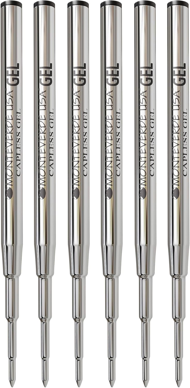 Monteverde USA Capless Gel Refill To Fit Montblanc Ballpoint Pens – Broad Point, Black (6 Pack) (M443BK) Monteverde USA Capless Gel Refill To Fit Montblanc Ballpoint Pens – Broad Point, Black (6 Pack) (M443BK)