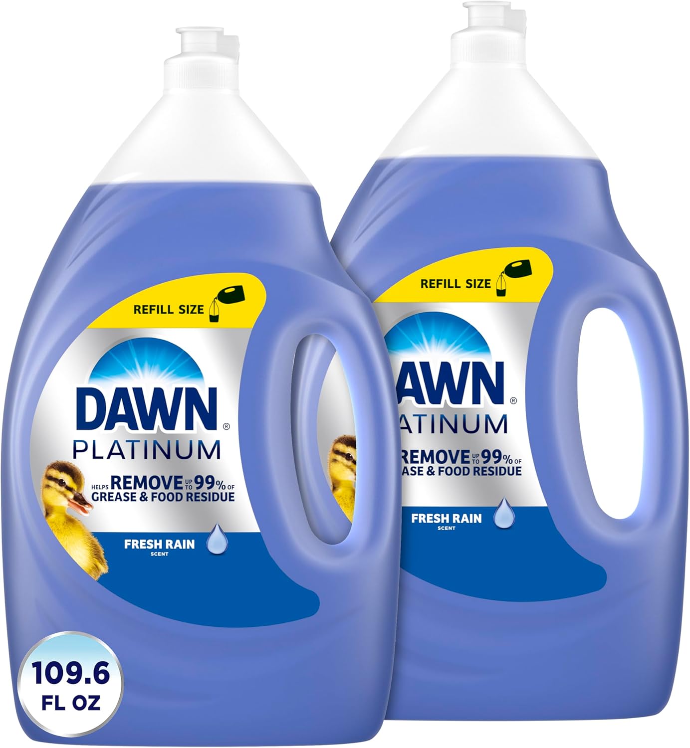 Dawn Platinum Dish Soap Liquid, Dishwashing Liquid, Grease Removal, Fresh Rain, 2×54.8oz Bundle Dawn Platinum Dish Soap Liquid, Dishwashing Liquid, Grease Removal, Fresh Rain, 2×54.8oz Bundle