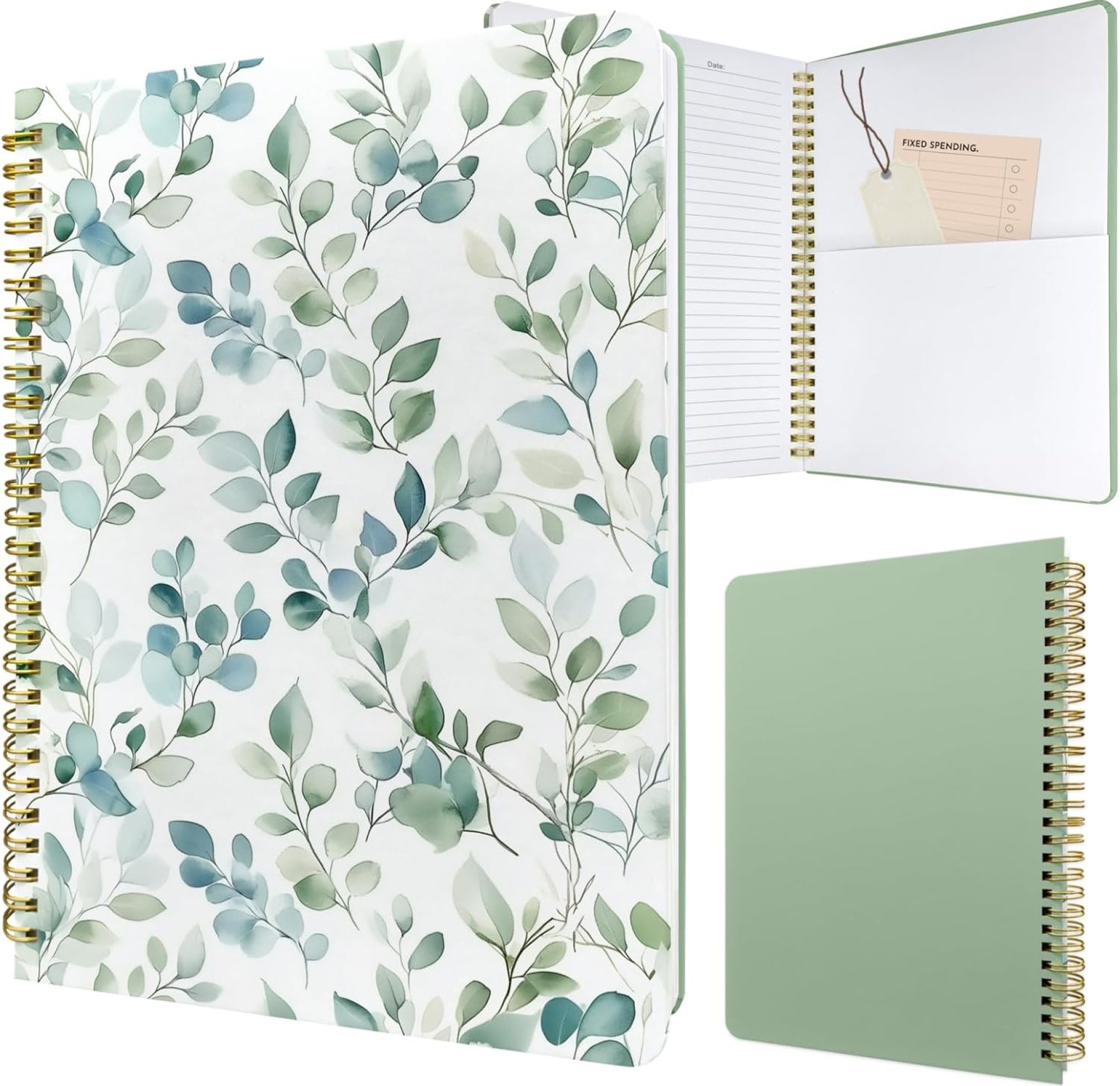 Cute Spiral Notebook journal B5 Aesthetic Pretty Design for Women Girls Kawaii with Pocket, 10 x 7.2 inch, Lined, Spring Leaves Cute Spiral Notebook journal B5 Aesthetic Pretty Design for Women Girls Kawaii with Pocket, 10 x 7.2 inch, Lined, Spring Leaves