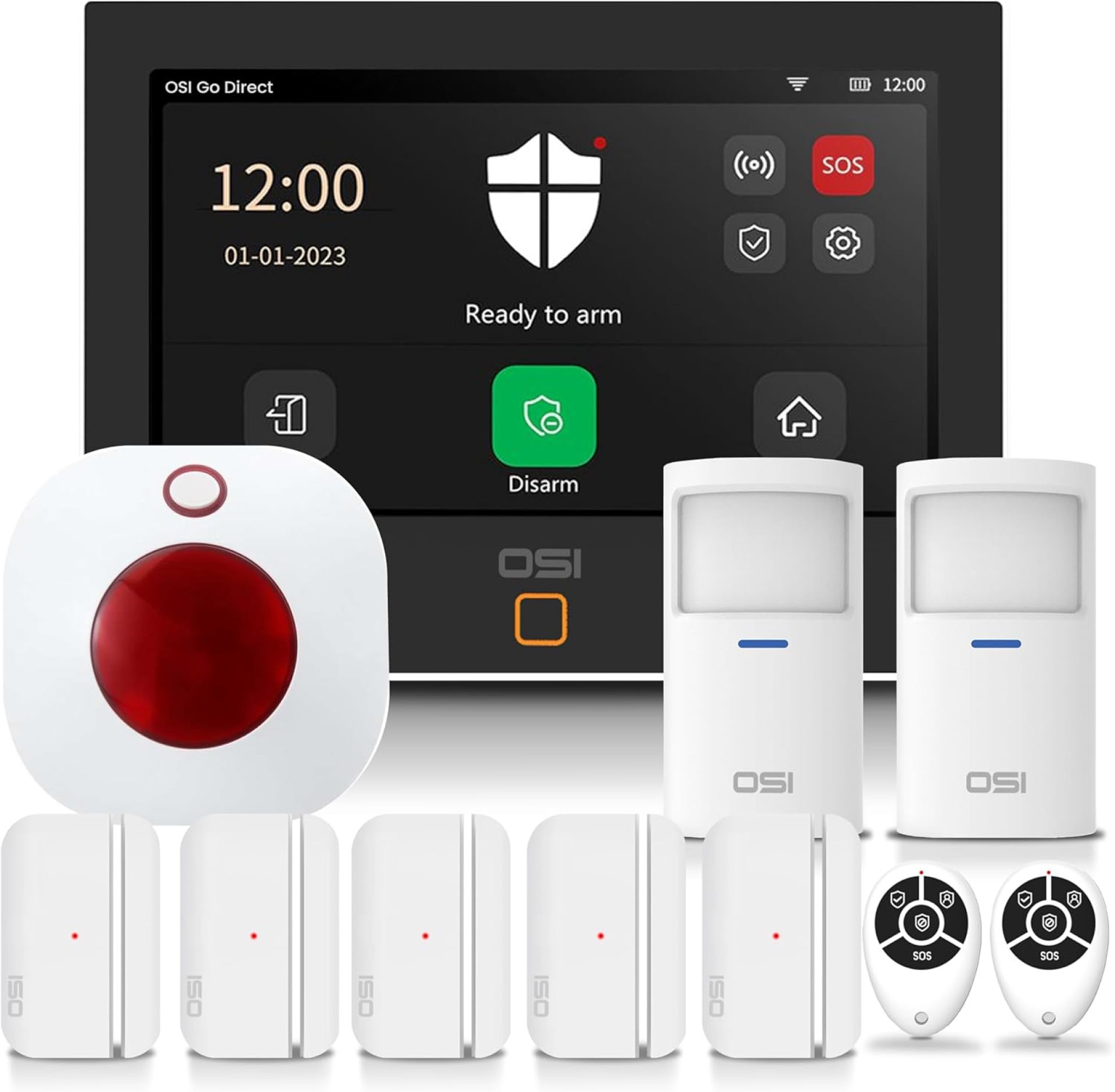 Alarm System for Home Security (Gen 2)11 piece. DIY, Touch Screen, Motion Detection, Contact sensors, Wireless Siren, Remotes, Phone App, Compatible with Alexa, Continuous Updates,NO Monthly Fees Alarm System for Home Security (Gen 2)11 piece. DIY, Touch Screen, Motion Detection, Contact sensors, Wireless Siren, Remotes, Phone App, Compatible with Alexa, Continuous Updates,NO Monthly Fees