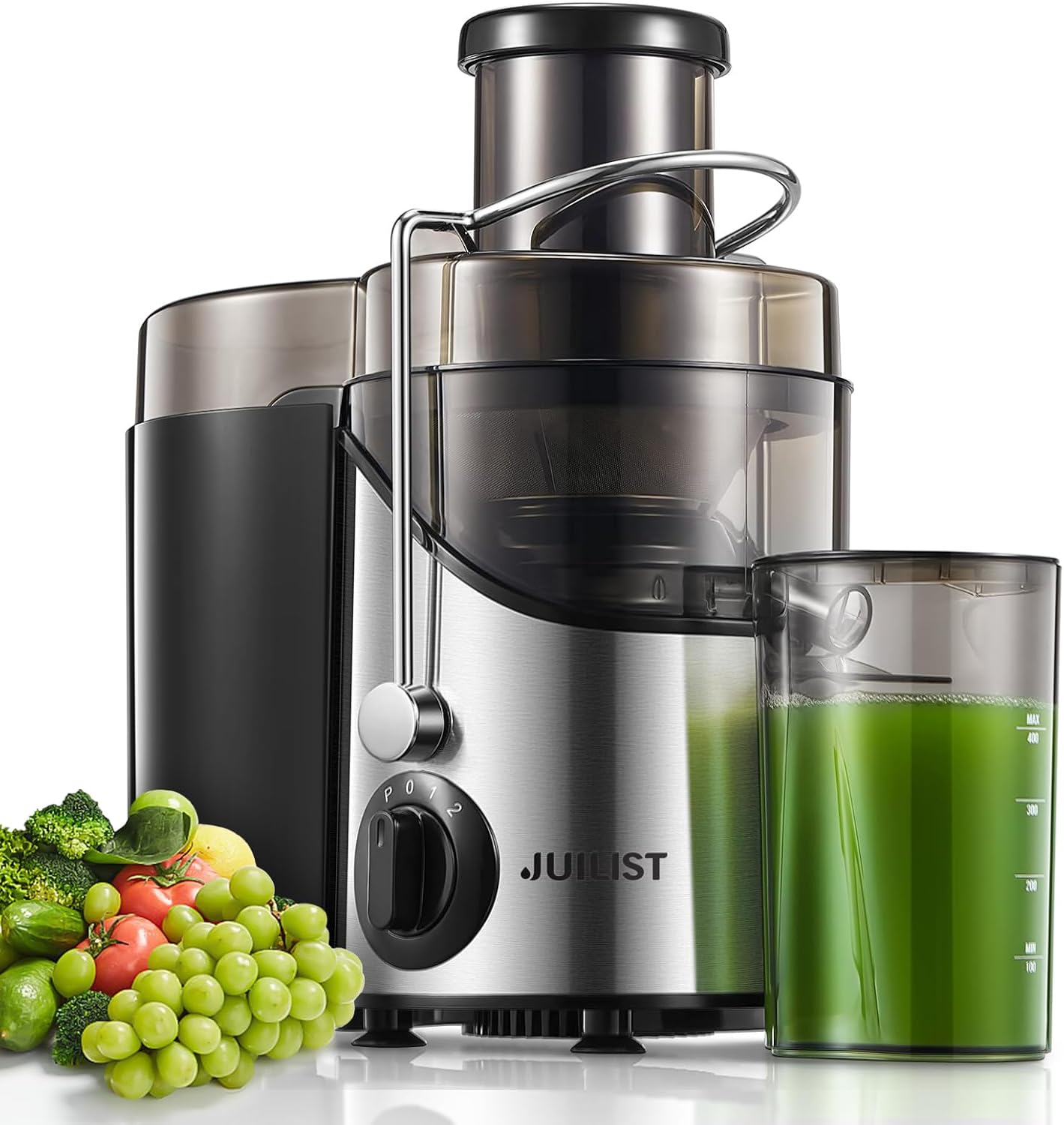 Juicer Machines, Juilist 3″ Wide Mouth Juicer Extractor Max Power 800W, for Vegetable and Fruit with 3-Speed Setting, 400W Motor, Easy to Clean Juicer Machines, Juilist 3″ Wide Mouth Juicer Extractor Max Power 800W, for Vegetable and Fruit with 3-Speed Setting, 400W Motor, Easy to Clean
