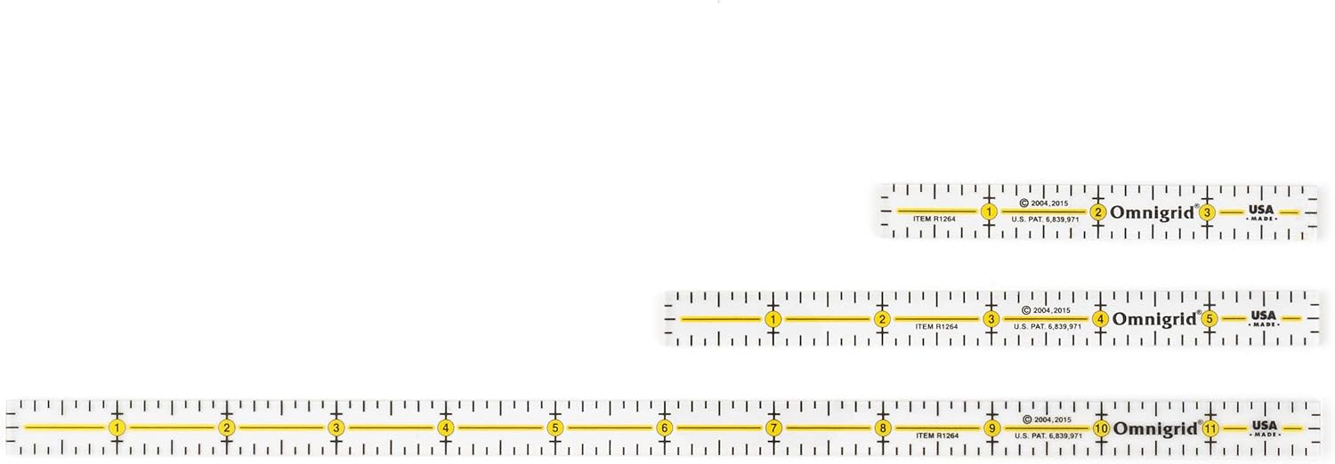 Omnigrid 4-6-12-Inch Marking Ruler Trio, 12.75 x 3 x 0.13, R1264S Omnigrid 4-6-12-Inch Marking Ruler Trio, 12.75 x 3 x 0.13, R1264S