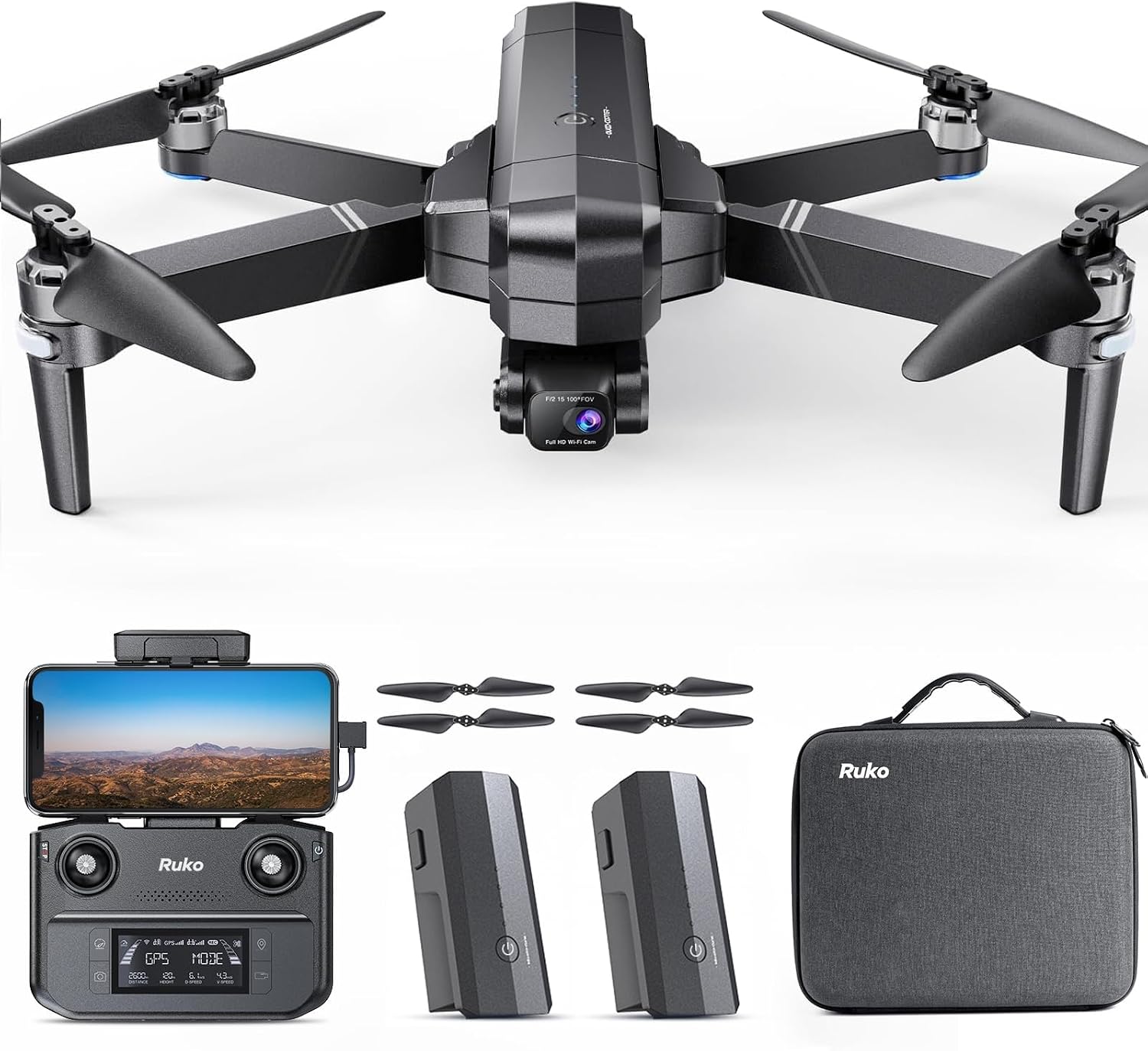 Ruko F11GIM2 Drones with Camera for Adults 4K, 64Mins Flight Time, Gimbal & EIS 4K Camera, 16404ft Digital video Transmission, GPS Auto-return Professional Quadcopter, Level 6 Wind Resistance Ruko F11GIM2 Drones with Camera for Adults 4K, 64Mins Flight Time, Gimbal & EIS 4K Camera, 16404ft Digital video Transmission, GPS Auto-return Professional Quadcopter, Level 6 Wind Resistance