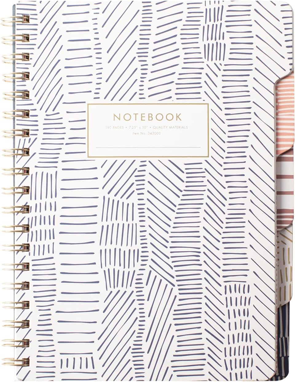 Fringe Studio Large Tab Notebook,Tribal Lines, Flexible Paperback Cover, College Ruled, 5 Subject/Die-Cut Dividers, 7.25″ X 10″, 180 Lined Pages (343007), Multicolor Fringe Studio Large Tab Notebook,Tribal Lines, Flexible Paperback Cover, College Ruled, 5 Subject/Die-Cut Dividers, 7.25″ X 10″, 180 Lined Pages (343007), Multicolor