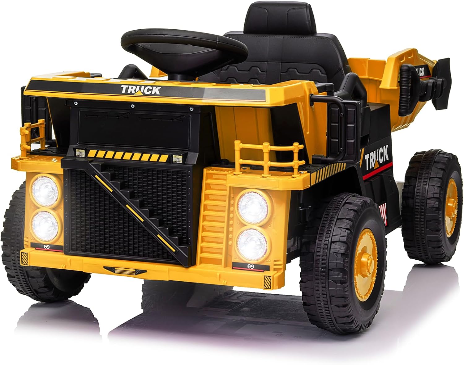 KerryYoo DT6 Ride on Dump Truck, Construction Vehicles Tractor Power Wheels Kids Electric Car Ride on Toys Excavator for Toddlers, Remote Control, Bluetooth, Music, Shovel – Yellow KerryYoo DT6 Ride on Dump Truck, Construction Vehicles Tractor Power Wheels Kids Electric Car Ride on Toys Excavator for Toddlers, Remote Control, Bluetooth, Music, Shovel – Yellow