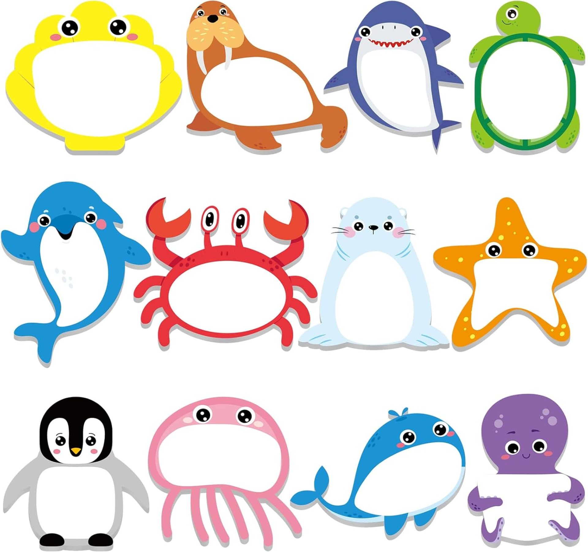 Yinder 24 Pads Cute Sticky Notes Kawaii Fun Animal Sticky Notes Pads Bulk Cartoon Memo Self Adhesive for Veterinary Gift Office School Tab Party Supplies(Ocean Animals) Yinder 24 Pads Cute Sticky Notes Kawaii Fun Animal Sticky Notes Pads Bulk Cartoon Memo Self Adhesive for Veterinary Gift Office School Tab Party Supplies(Ocean Animals)
