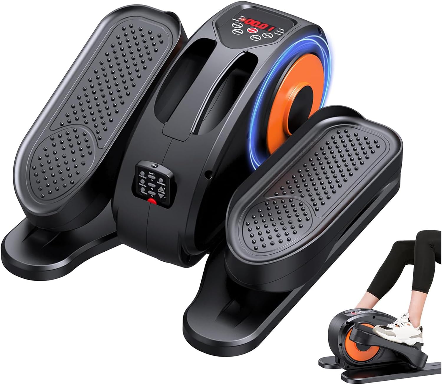 Under Desk Elliptical, Electric Seated Pedal Exerciser, Quiet & Compact Leg Exerciser with Display Monitor, Remote Control and 12 Adjustable Speeds, Elliptical Machine for Home Under Desk Elliptical, Electric Seated Pedal Exerciser, Quiet & Compact Leg Exerciser with Display Monitor, Remote Control and 12 Adjustable Speeds, Elliptical Machine for Home
