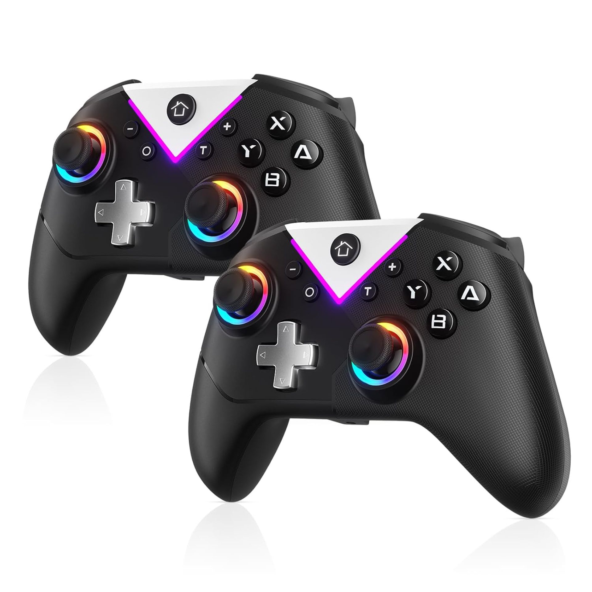 Dinosoo RGB Wireless Controller for Nintendo Switch 2/1 Lite/OLED and PC, with Bluetooth, Turbo, Macro, Gyro Axis, Dual Vibration, and Screenshot, Compatible with Steam and Switch 2/1 Dinosoo RGB Wireless Controller for Nintendo Switch 2/1 Lite/OLED and PC, with Bluetooth, Turbo, Macro, Gyro Axis, Dual Vibration, and Screenshot, Compatible with Steam and Switch 2/1