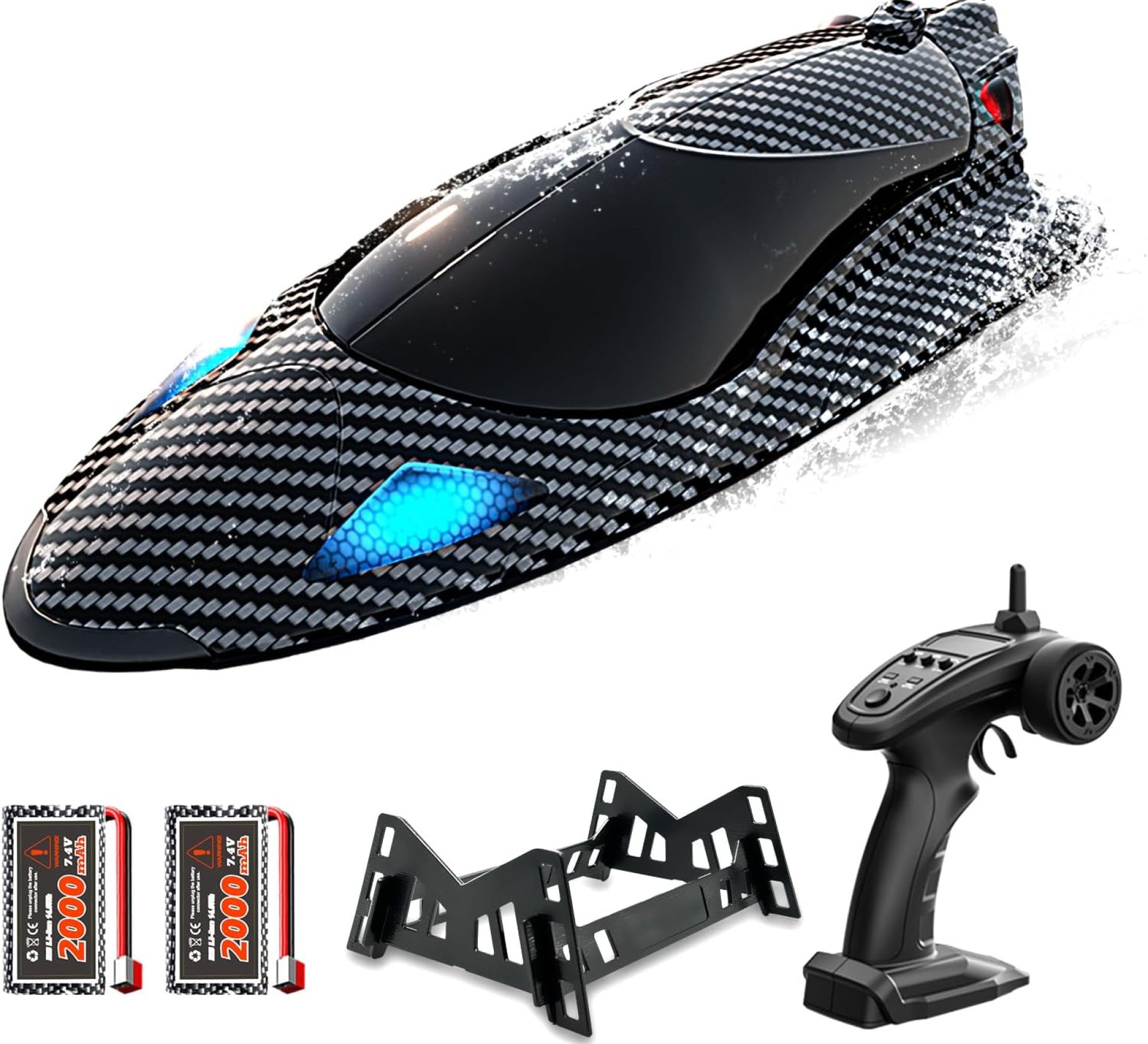 Remote Control Boats, RC Boat, 33+ KPH, 2 Batteries 40 Minutes, with Holder, Toy Boats for Pools & Lakes, Ideal Gift for Kids & Adults Remote Control Boats, RC Boat, 33+ KPH, 2 Batteries 40 Minutes, with Holder, Toy Boats for Pools & Lakes, Ideal Gift for Kids & Adults