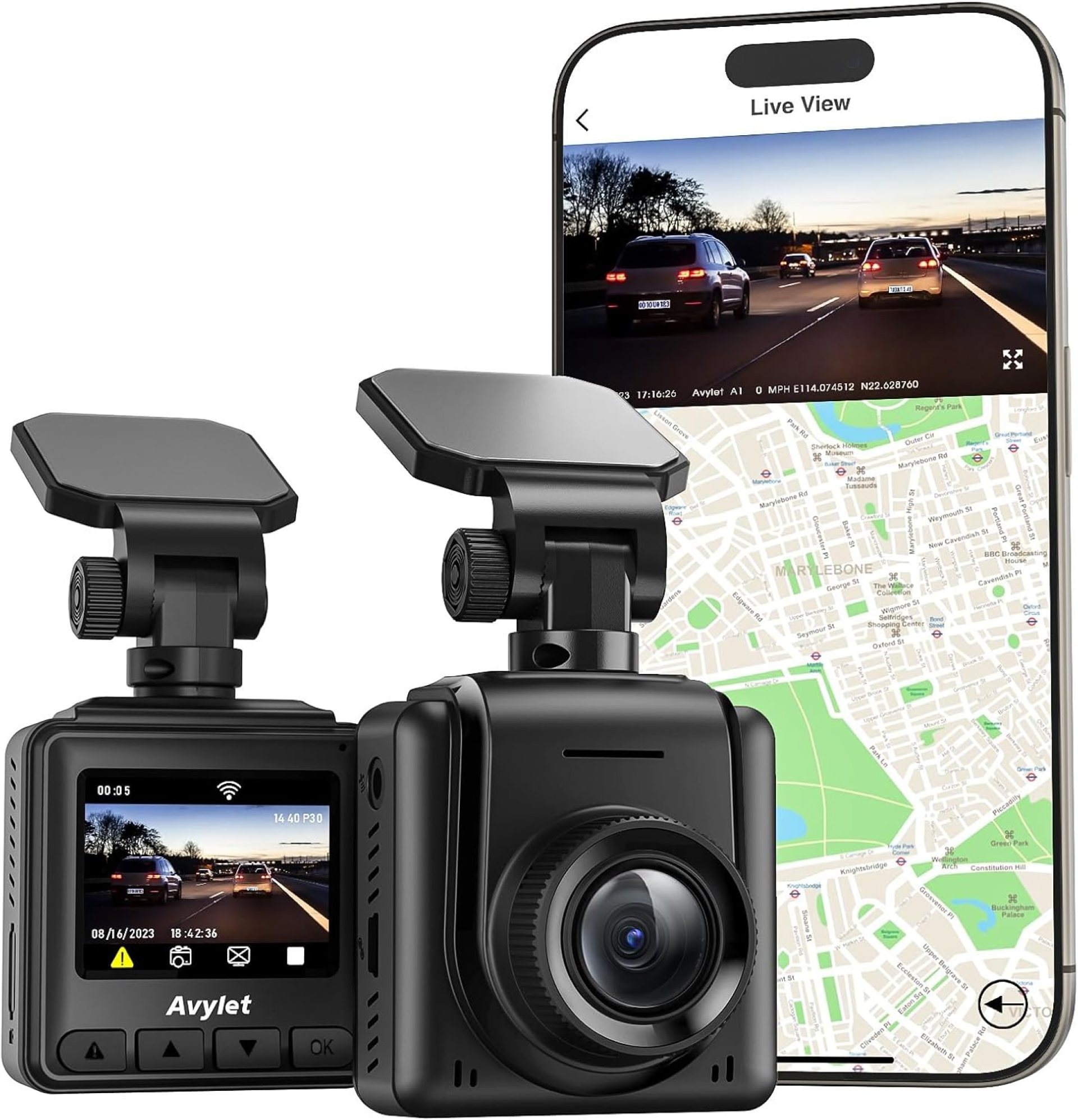 Dash Cam WiFi 2K, Car Camera with APP, Front Dash Camera for Cars, Mini Dashcams with WDR Night Vision, 24 Hours Parking Monitor, Loop Recording, G-Sensor Dash Cam WiFi 2K, Car Camera with APP, Front Dash Camera for Cars, Mini Dashcams with WDR Night Vision, 24 Hours Parking Monitor, Loop Recording, G-Sensor