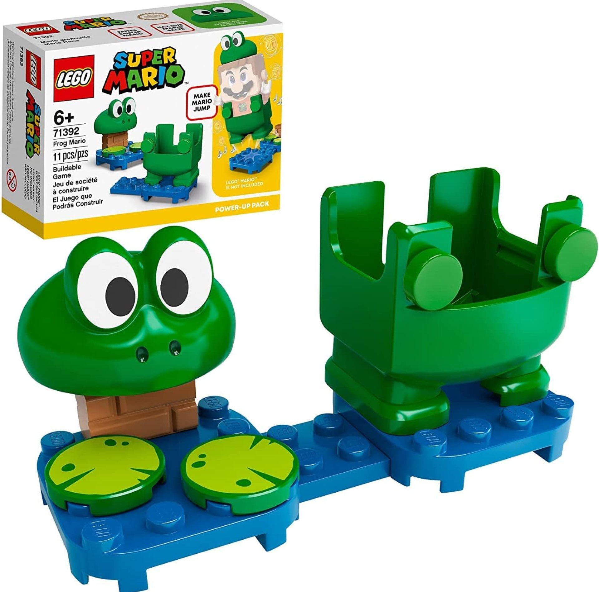 LEGO Super Mario Frog Mario Power-Up Pack Building Set, Collectible Mario Toy for Boys & Girls Ages 6 and Up, 71392 LEGO Super Mario Frog Mario Power-Up Pack Building Set, Collectible Mario Toy for Boys & Girls Ages 6 and Up, 71392