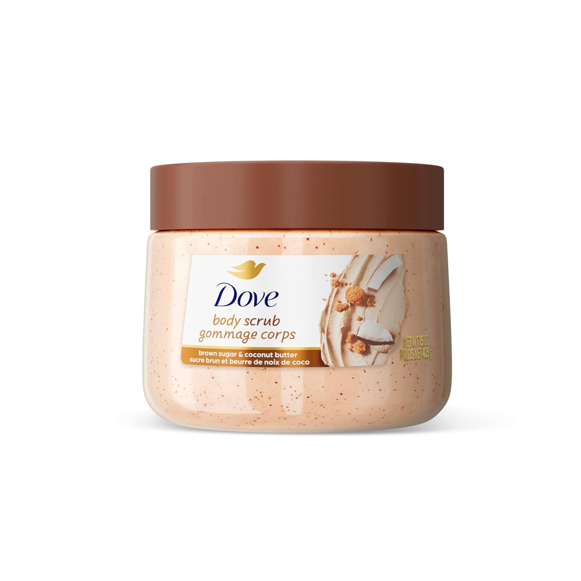 Dove Brown Sugar and Coconut Butter Body Scrub Exfoliates and Deeply Nourishes for Smooth, Radiant Skin 15 oz Dove Brown Sugar and Coconut Butter Body Scrub Exfoliates and Deeply Nourishes for Smooth, Radiant Skin 15 oz