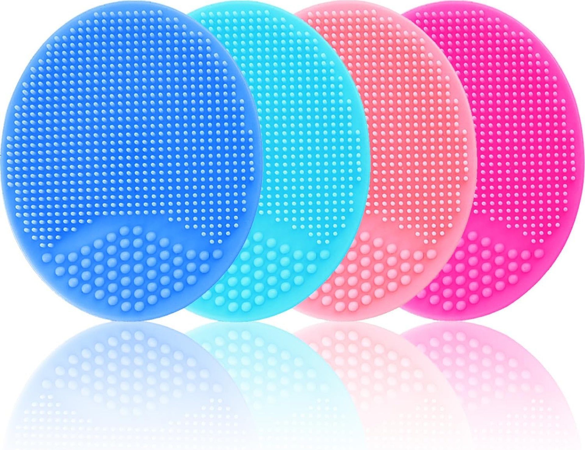 Silicone Facial Cleansing Brush – 4 Pack Face Scrubber & Exfoliator for Deep Cleaning, Soft Brush, Blackhead & Acne Pore Care Silicone Facial Cleansing Brush – 4 Pack Face Scrubber & Exfoliator for Deep Cleaning, Soft Brush, Blackhead & Acne Pore Care