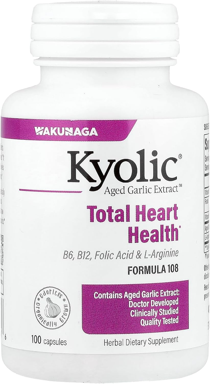 Kyolic Aged Garlic Extract Total Heart Health Formula 108 – 100 Capsules Kyolic Aged Garlic Extract Total Heart Health Formula 108 – 100 Capsules