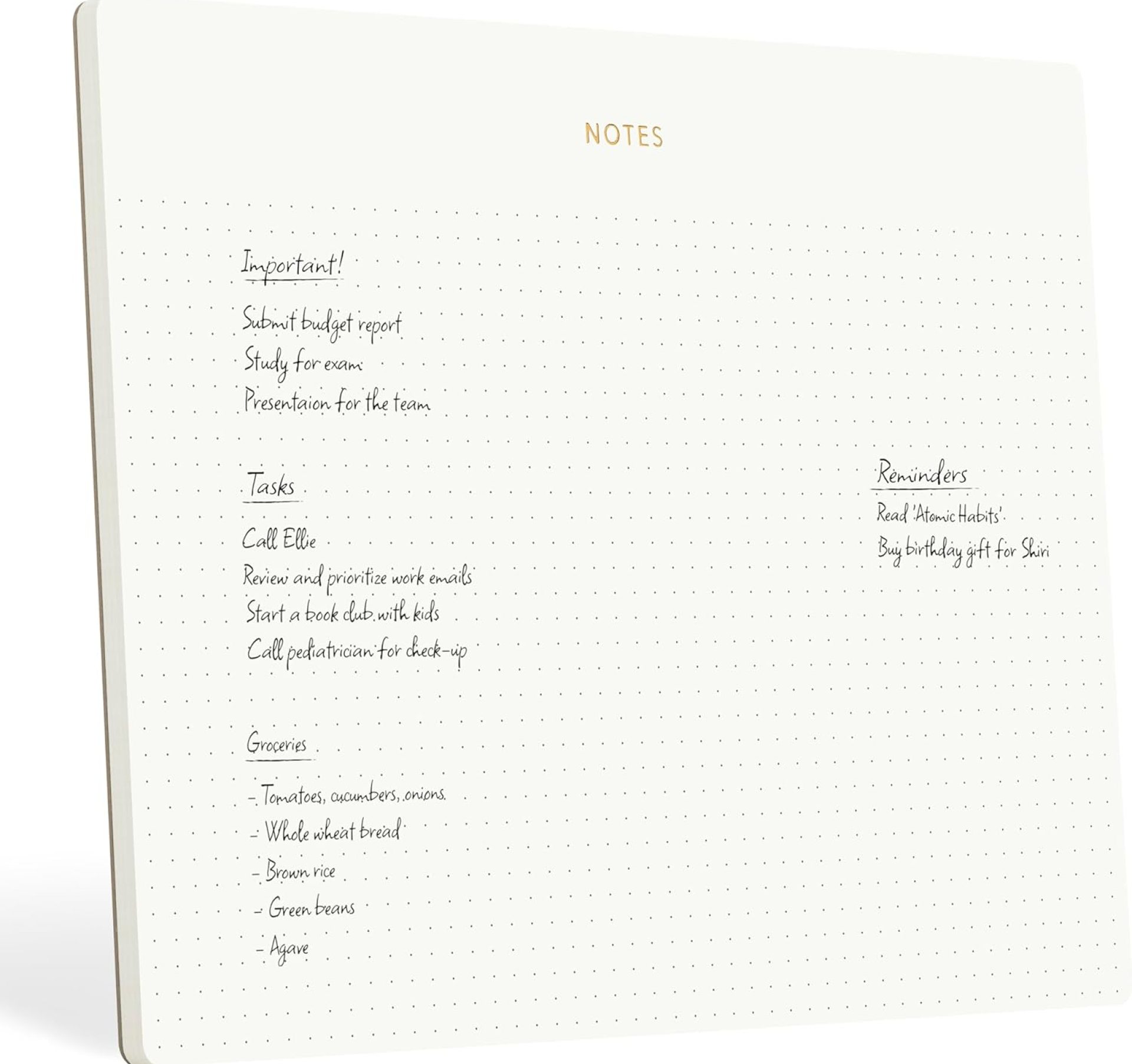 Mouse Pad Notepad for Professionals, 9.8″ x 7.9″, 50 Sheets, Minimalist, Gold Foiled, Dotted Layout, Executive’s Desk Note Pad, To Do List Notepad, Eco-friendly, FSC™ Certified Planner Pad Mouse Pad Notepad for Professionals, 9.8″ x 7.9″, 50 Sheets, Minimalist, Gold Foiled, Dotted Layout, Executive’s Desk Note Pad, To Do List Notepad, Eco-friendly, FSC™ Certified Planner Pad