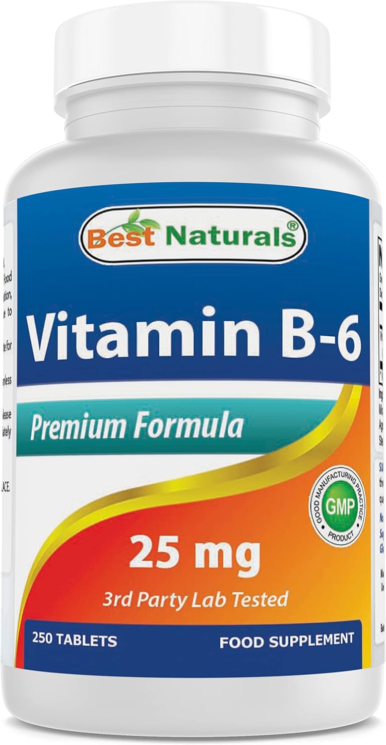Best Naturals Vitamin B-6 25 Mg Tablets, 250 Count Best Naturals Vitamin B-6 25 Mg Tablets, 250 Count