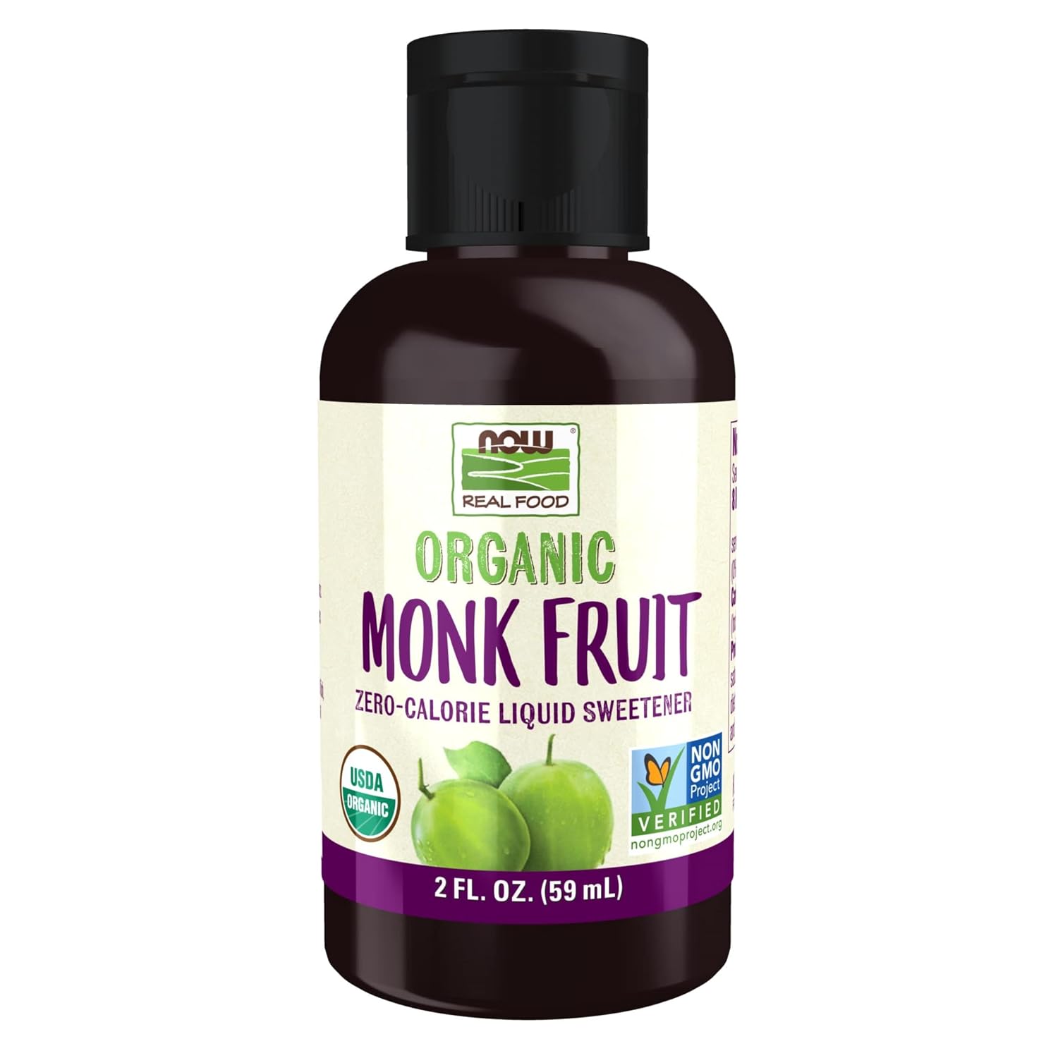 NOW Foods, Certified Organic Monk Fruit Liquid, Zero-Calorie Liquid Sweetener, Non-GMO, Low Glycemic Impact, 2-Ounce NOW Foods, Certified Organic Monk Fruit Liquid, Zero-Calorie Liquid Sweetener, Non-GMO, Low Glycemic Impact, 2-Ounce