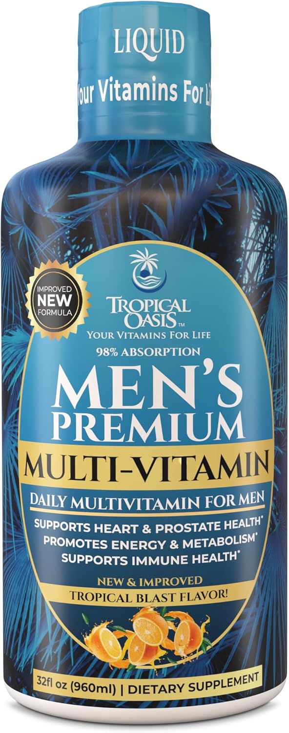 Premium Liquid Multivitamin for Men | Sugar Free Men’s Multi-Vitamin | 100+ Vitamins, Minerals & Amino Acids to Support Muscle, Heart, Brain Health & Energy | 98% Absorption Rate | Non-GMO | 32 Serv Premium Liquid Multivitamin for Men | Sugar Free Men’s Multi-Vitamin | 100+ Vitamins, Minerals & Amino Acids to Support Muscle, Heart, Brain Health & Energy | 98% Absorption Rate | Non-GMO | 32 Serv