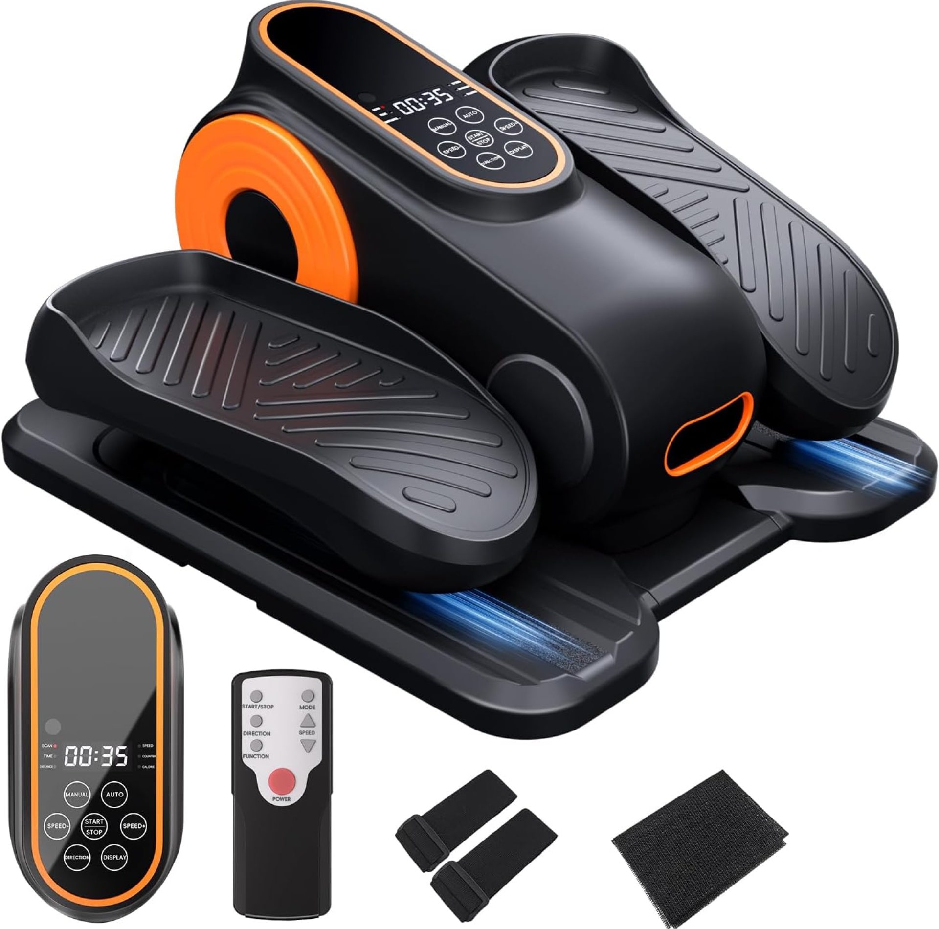 Under Desk Elliptical Machine, Morelax Ellipse Leg Exerciser for Seniors Fully Assembled, Quiet & Portable Electric Seated Pedal Exerciser with Remote Control & 12 Adjustable Speeds Under Desk Elliptical Machine, Morelax Ellipse Leg Exerciser for Seniors Fully Assembled, Quiet & Portable Electric Seated Pedal Exerciser with Remote Control & 12 Adjustable Speeds