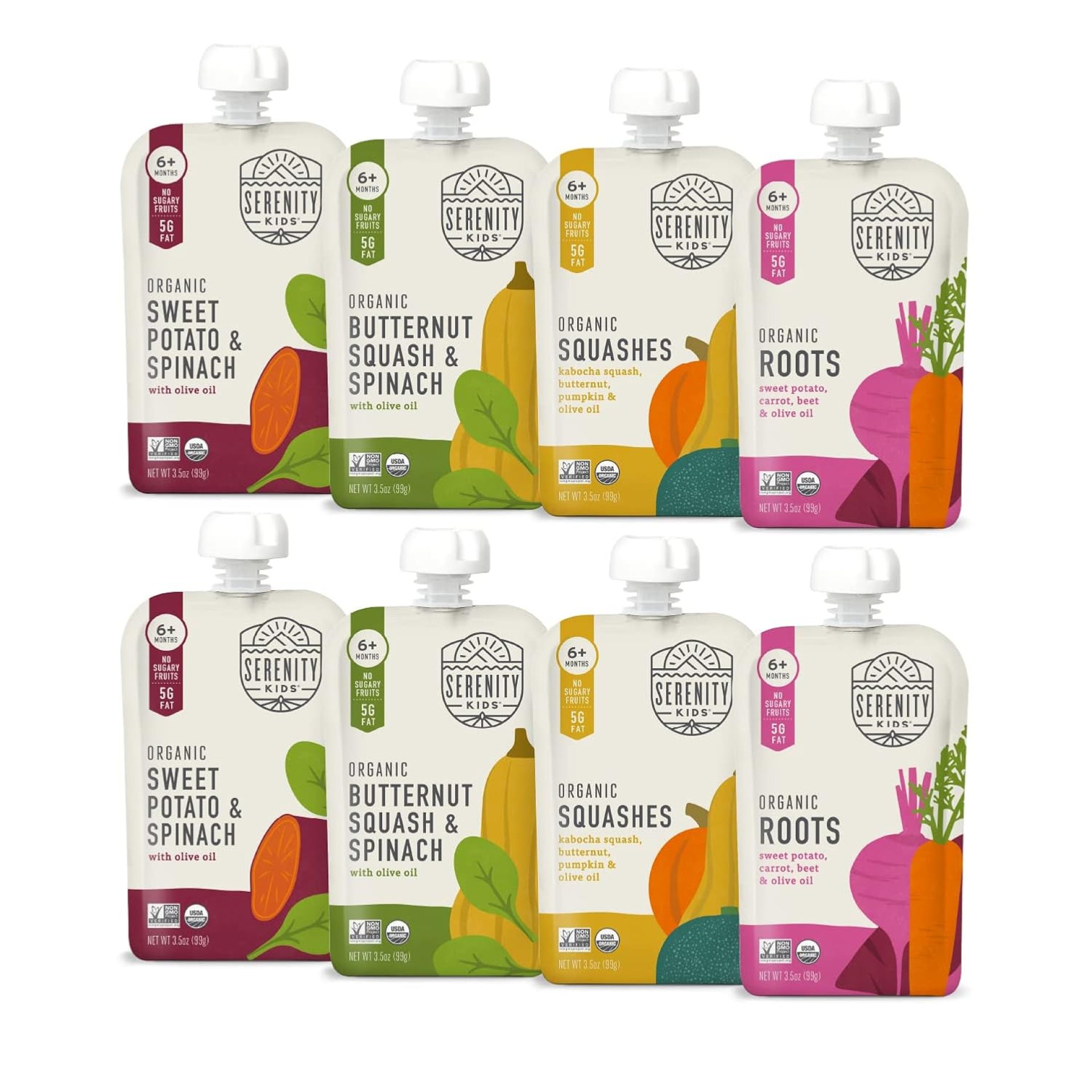 Serenity Kids 6+ Months Certified Organic Baby Food Pouches Veggie Puree – No Sugary Fruits/Added Sugar – Allergen Free – 3.5 Ounce BPA-Free Bag – Variety Pack – Baby Food Veggies Puree – 8 Count Serenity Kids 6+ Months Certified Organic Baby Food Pouches Veggie Puree – No Sugary Fruits/Added Sugar – Allergen Free – 3.5 Ounce BPA-Free Bag – Variety Pack – Baby Food Veggies Puree – 8 Count