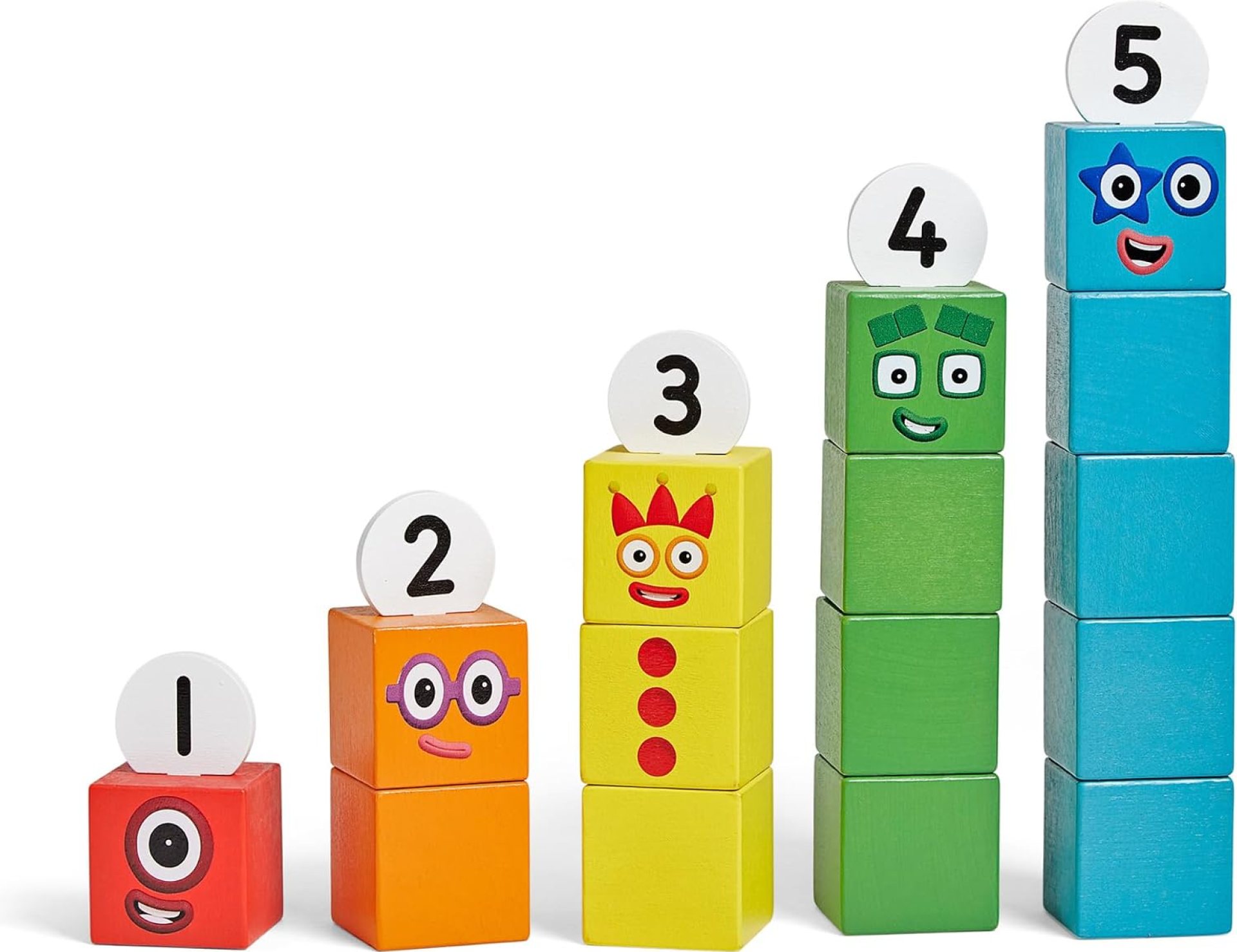 hand2mind Numberblocks One to Five Wooden Blocks, Wood Building Blocks for Toddlers 2-4 Years, Stacking Toys, Montessori Math Materials, Color Sorting Daycare Toys, Preschool Learning Activities hand2mind Numberblocks One to Five Wooden Blocks, Wood Building Blocks for Toddlers 2-4 Years, Stacking Toys, Montessori Math Materials, Color Sorting Daycare Toys, Preschool Learning Activities