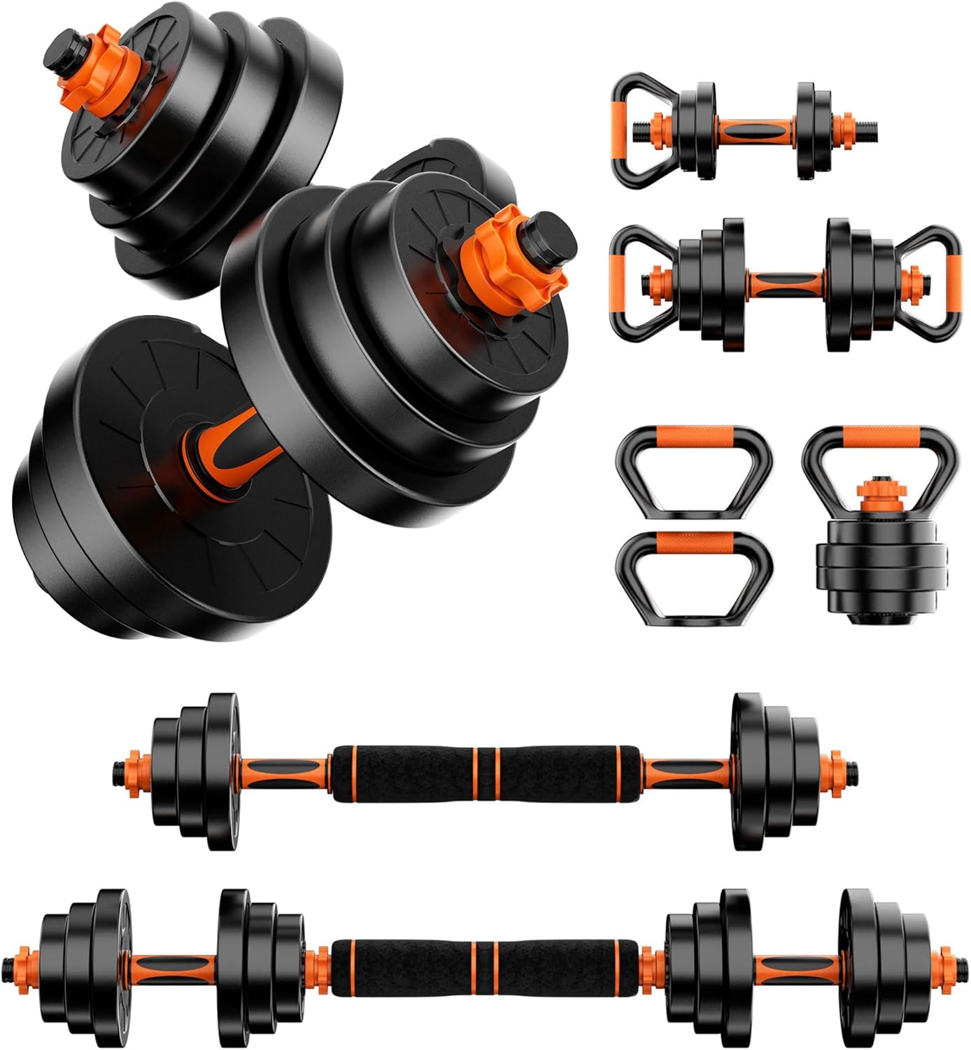 Adjustable Dumbbell Set 20LBS/50LBS/70LBS/90LBS Free Weights Dumbbells,4 in1 Weight Set,Dumbbell, Barbell, Kettlebell, Push-up, Home Gym Fitness Workout Equipment for Men Women Adjustable Dumbbell Set 20LBS/50LBS/70LBS/90LBS Free Weights Dumbbells,4 in1 Weight Set,Dumbbell, Barbell, Kettlebell, Push-up, Home Gym Fitness Workout Equipment for Men Women