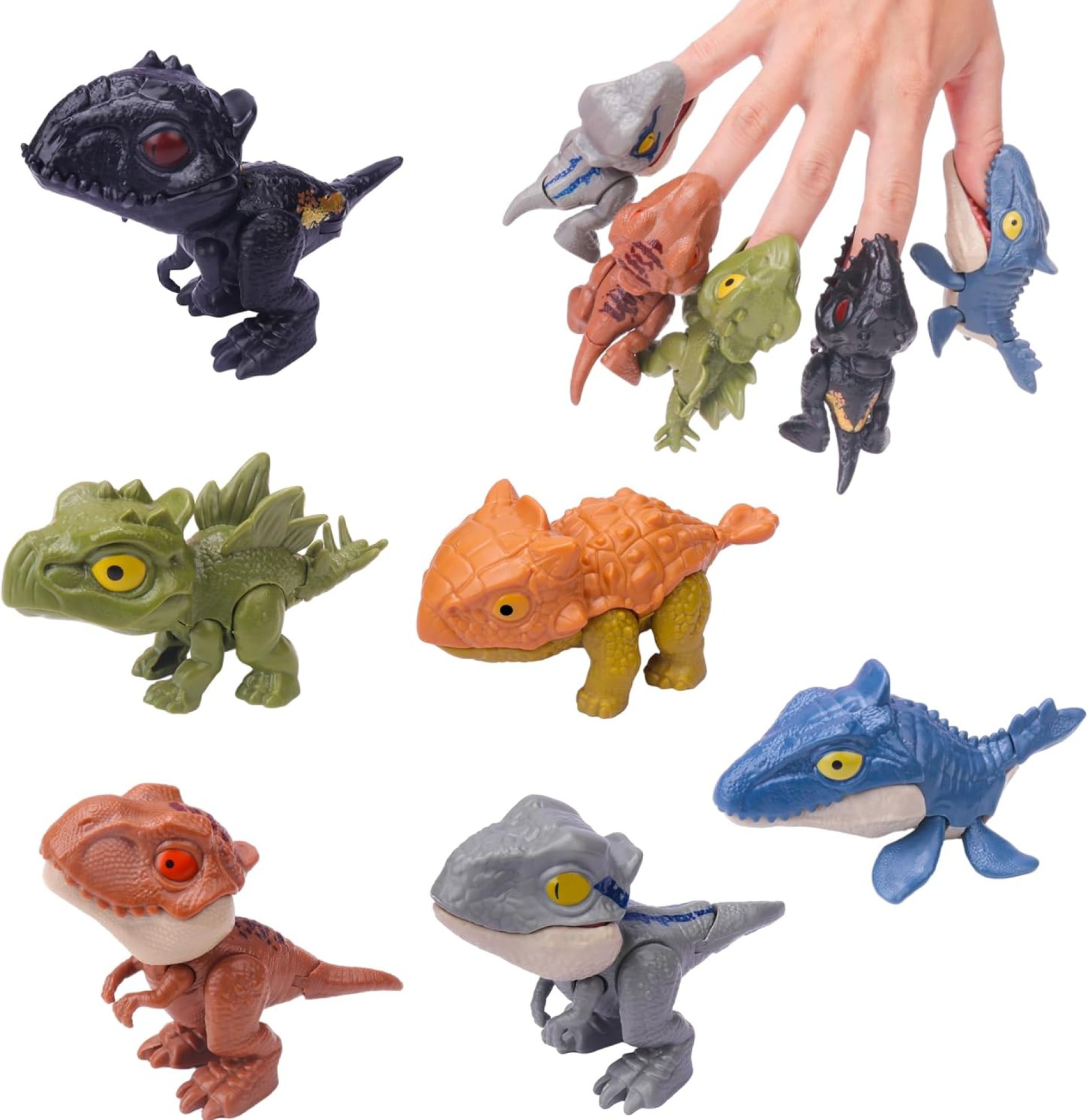 6PCS Dinosaur Action Figures with Movable Mouths, Dino Figure Chomp Toy Gifts 3 4 5 6 7 8 Year Old Boys and Girls. Dinosaur Figure Chomp Toys Gift for Kids Easter Egg Stuffer 6PCS Dinosaur Action Figures with Movable Mouths, Dino Figure Chomp Toy Gifts 3 4 5 6 7 8 Year Old Boys and Girls. Dinosaur Figure Chomp Toys Gift for Kids Easter Egg Stuffer